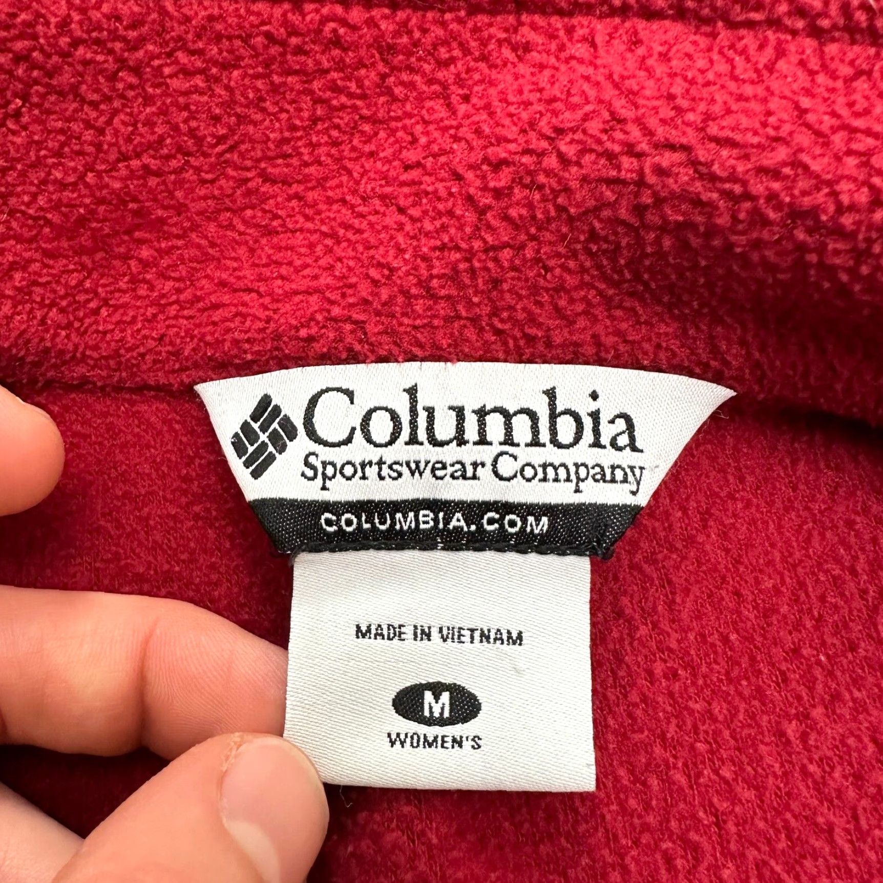 Vintage Columbia Benton Springs Fleece Jacket Women Medium Red Full Zip Outdoor Hiking Womens Size M / US 6-8 / IT 42-44 - 6 Thumbnail