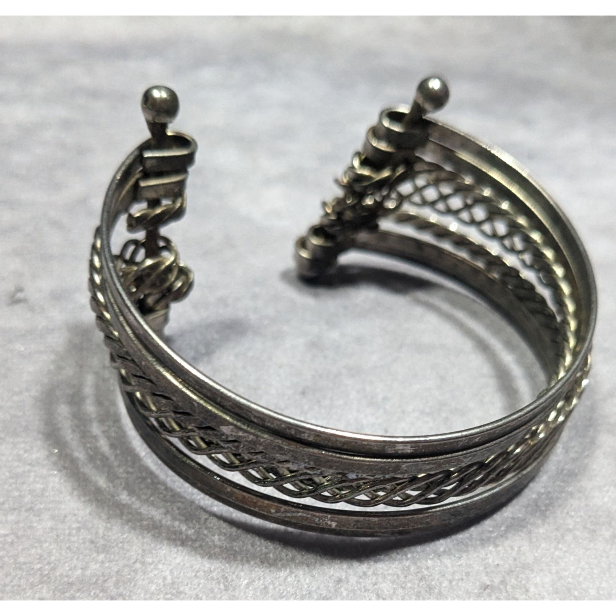 Other Braided Multilayer Silver Tone Cuff Bracelet Size ONE SIZE - 5 Thumbnail