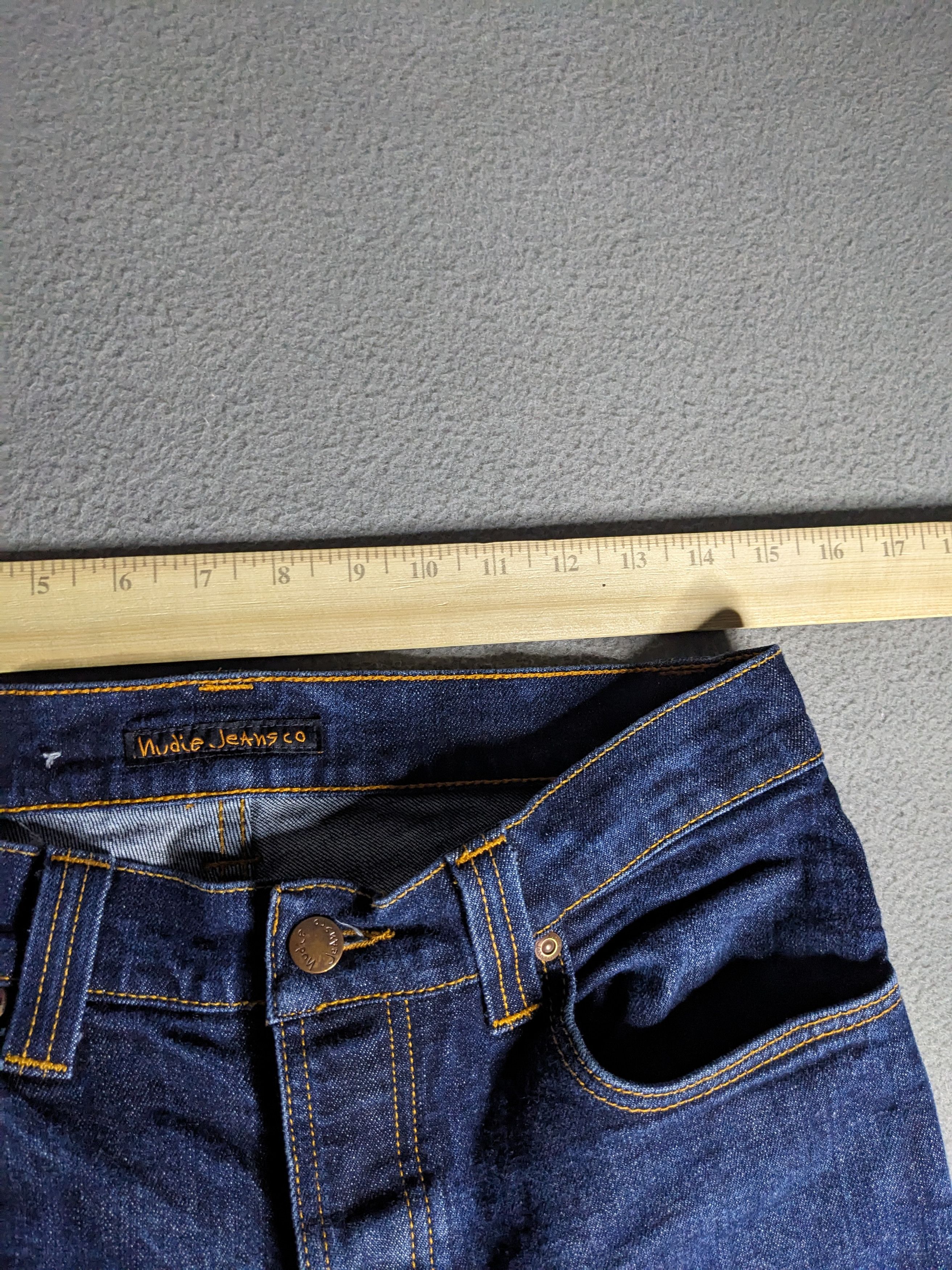 Nudie Jeans Nudie Jeans 30x31 Grim Tim Blue Denim Low Rise Slim Straight Size US 30 / EU 46 - 17 Thumbnail