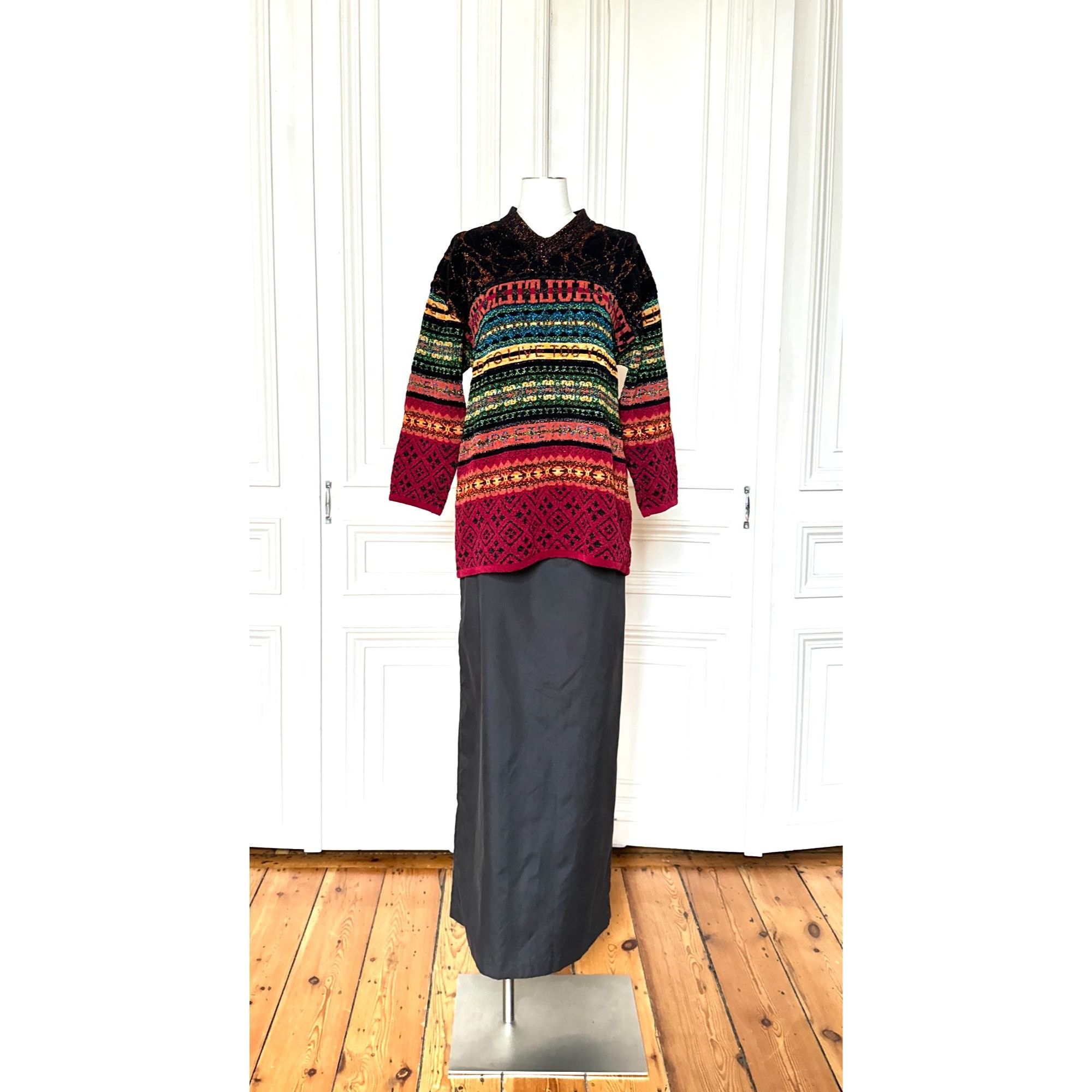 Jean Paul Gaultier FW 1995 Maille Lurex Multicolor Sweater Size US L / EU 52-54 / 3 - 1 Thumbnail
