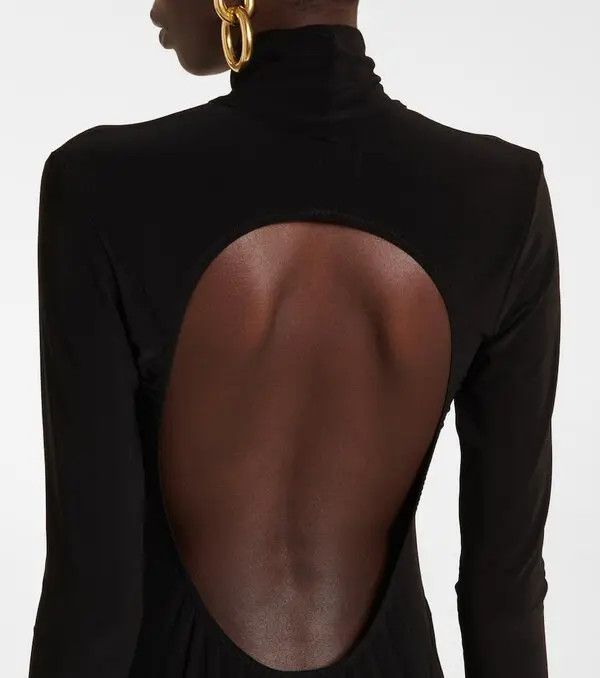 Saint Laurent Paris o1bcso1str1125 Long Turtleneck Dress in Black Size XS / US 0-2 / IT 36-38 - 6 Thumbnail