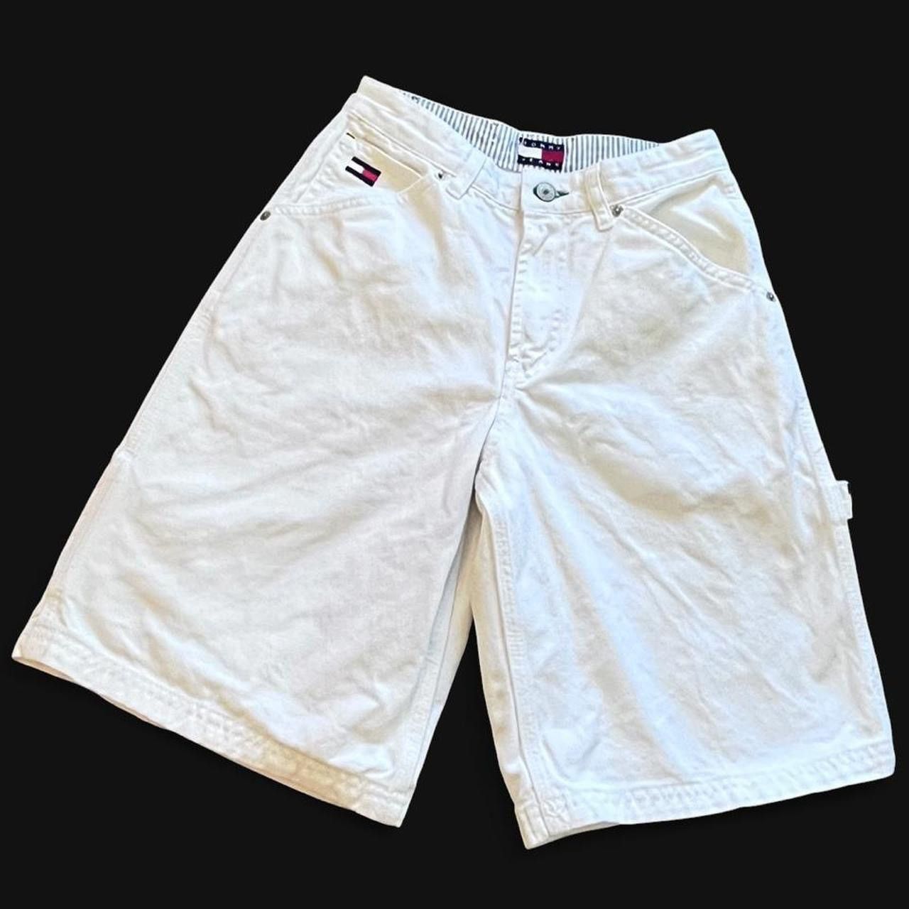 Tommy Hilfiger TOMMY HILFIGER • 1990s WHITE CARGO HIGH WAIST SHORTS XXS XS Size 24" / US 00 / IT 34 - 6 Thumbnail