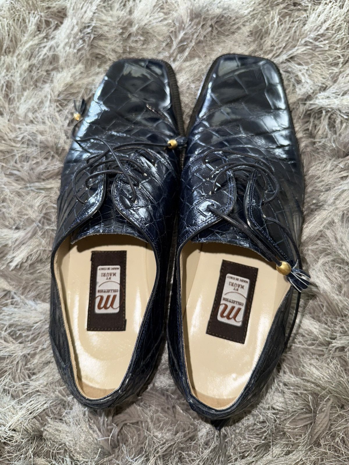 Mauri Mauri Men’s Crocodile Pattern Leather Oxford Dress Shoes Size US 11 / EU 44 - 4 Thumbnail