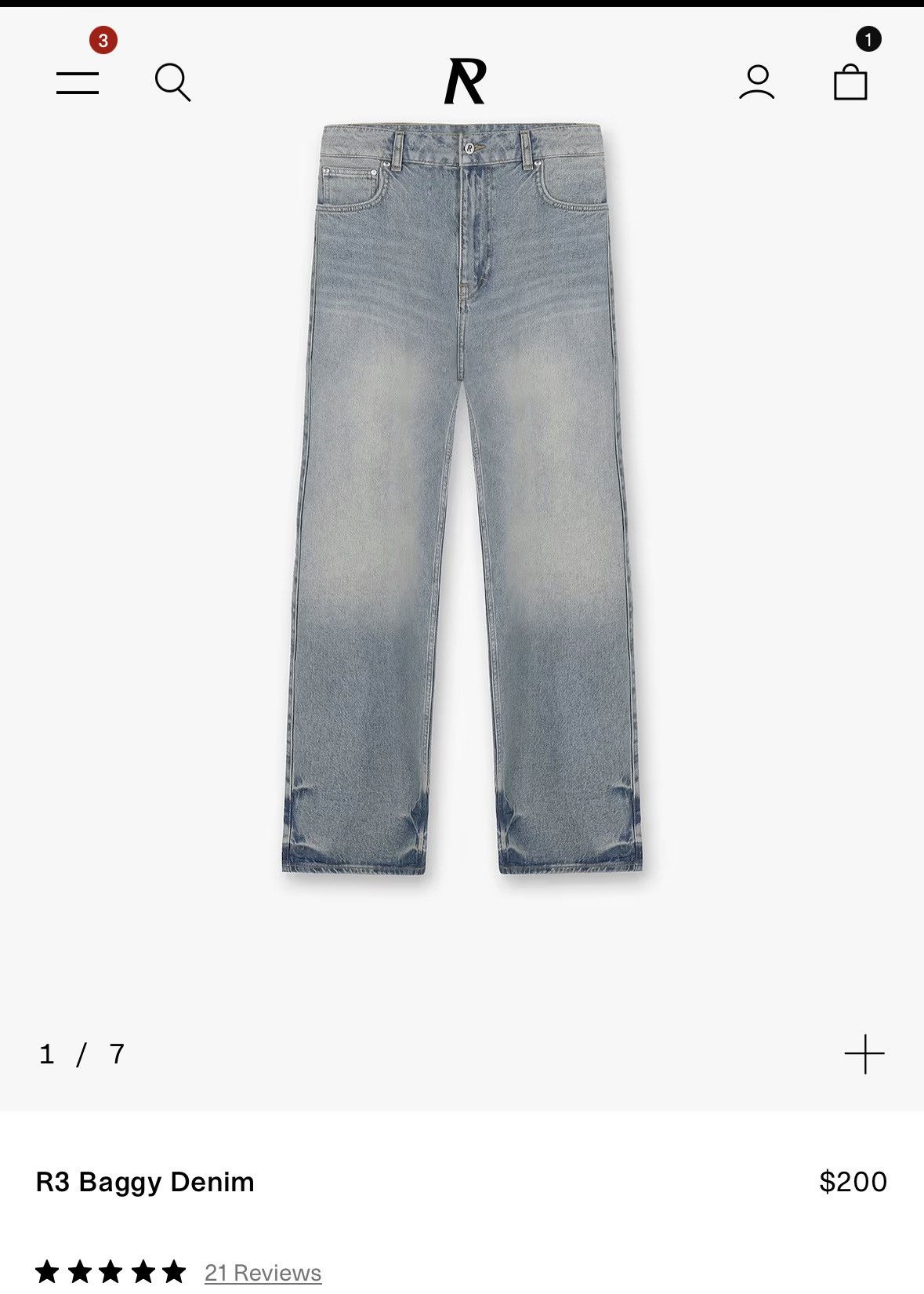 Represent Clo. Represent R3 Baggy Denim Size US 34 / EU 50 - 4 Thumbnail