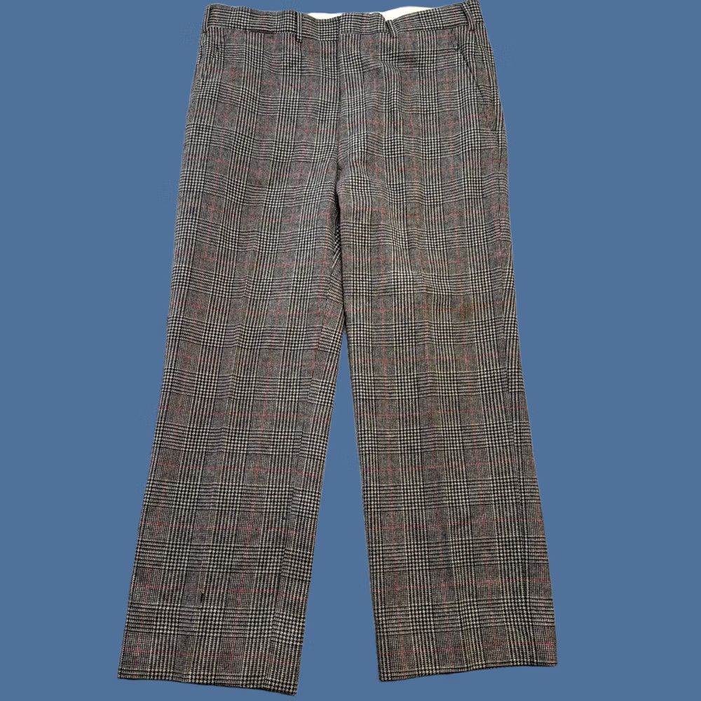 Brooks Brothers Brooks Brothers VTG Pants Mens 36 Gray Glen Check Plaid Wool Trousers Dress Pants Straight Front Wool crepe? Size US 36 / EU 52 - 1 Thumbnail