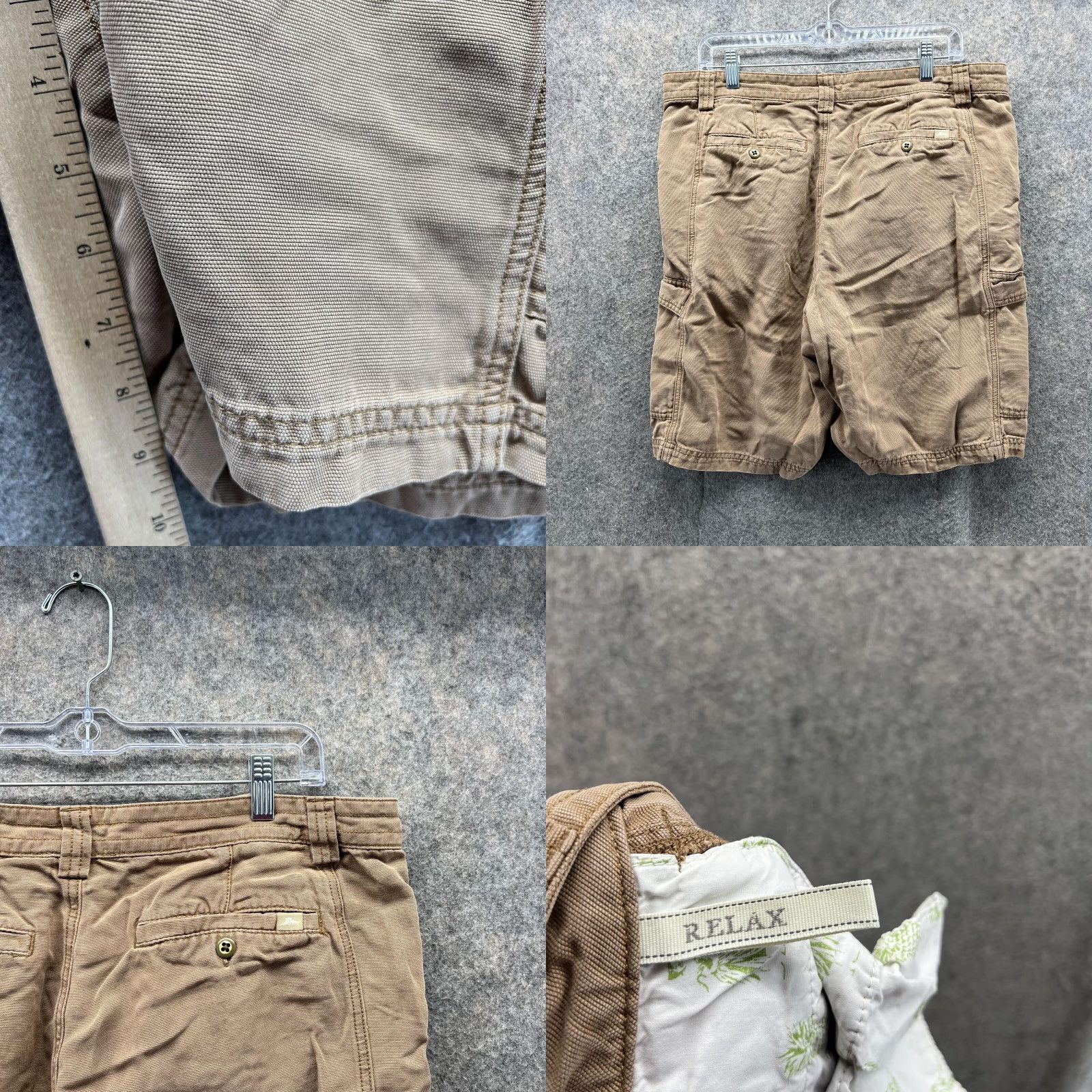 Tommy Bahama Tommy Bahama Shorts Men 35 Adult Khaki Cargo Tan Beige Relax Fit Tencel Casual Pants Waist 35 In Beige Cargo Pocket Summer Size US 35 - 8 Thumbnail
