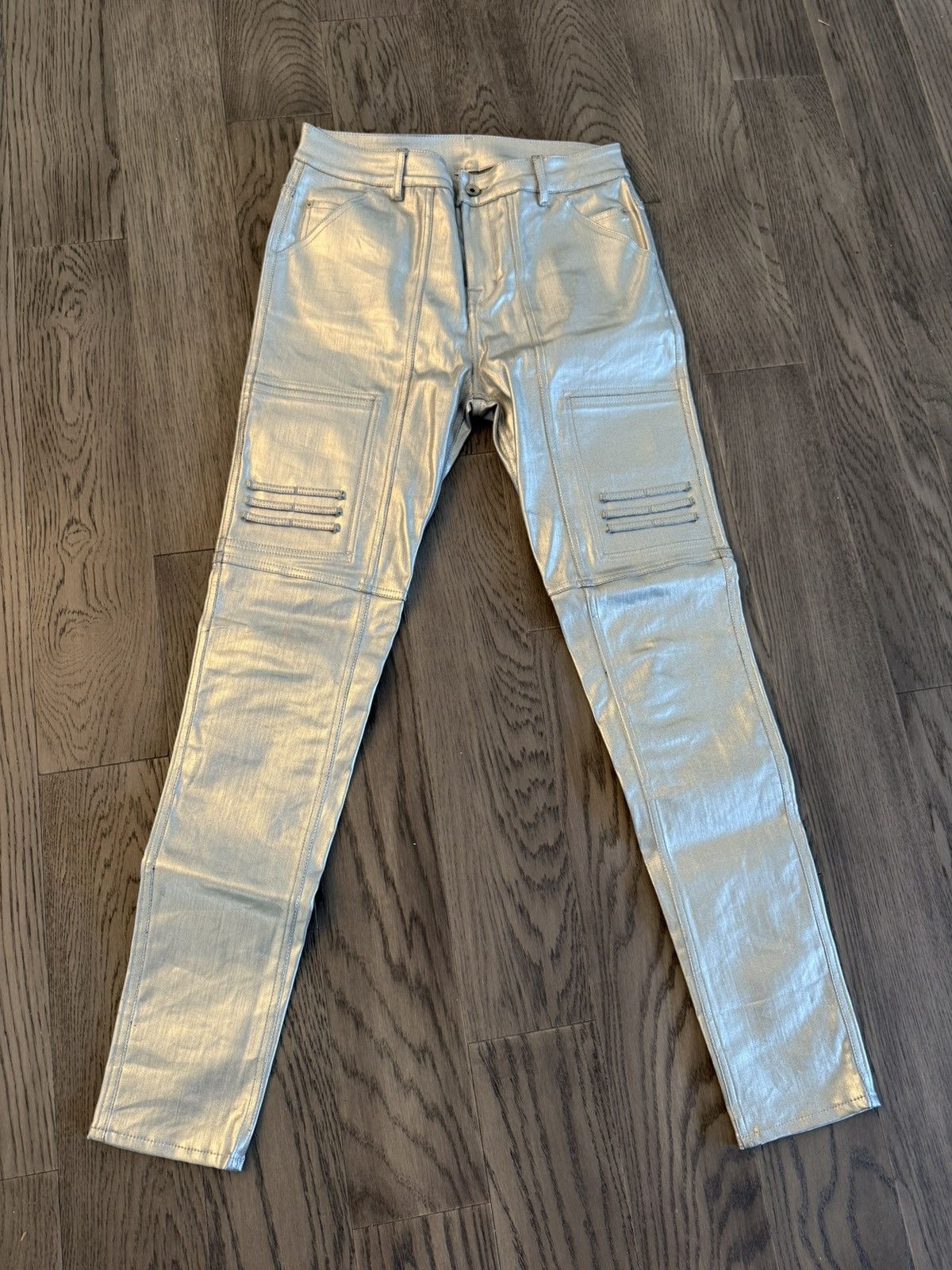 Rick Owens Drkshdw FW19 Aluminum Waxed Denim