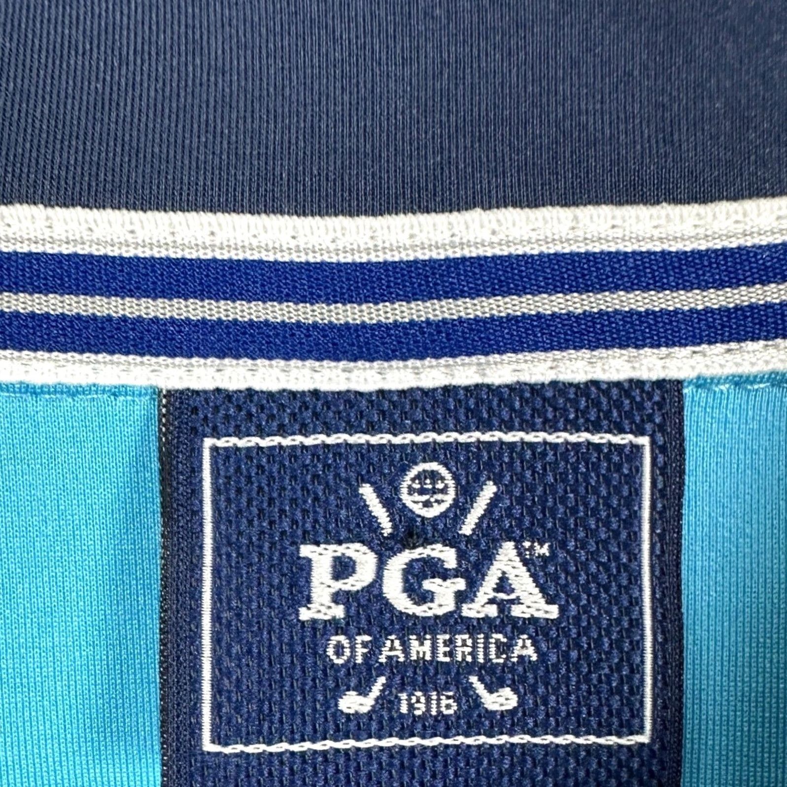 Vintage PGA Of America Jacket Pullover Mens Medium Blue Quarter Zip Long Sleeve Lightweight Breathable Outdoor Casual Activewear Shirt Size US M / EU 48-50 / 2 - 4 Thumbnail