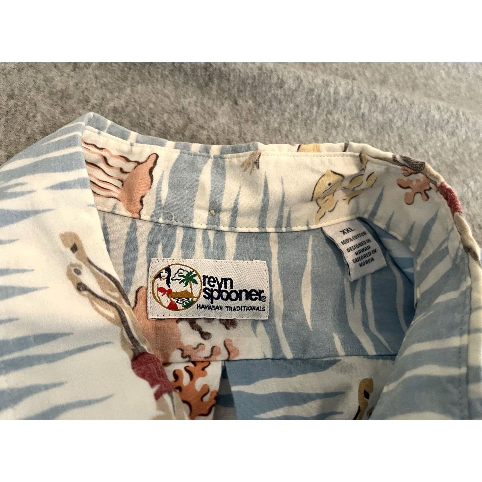 Reyn Spooner Reyn Spooner Hawaiian Shirt Fishes Mens 2XL Short Sleeve Button-Up Multicolor Beach Tropical Cotton Shirt Mens 2XL Size US XXL / EU 58 / 5 - 2 Thumbnail