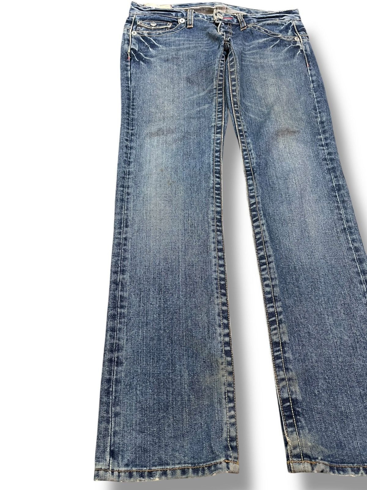 Japanese Brand Vintahe Double Name Straight Leg Denim Size US 33 - 3 Thumbnail