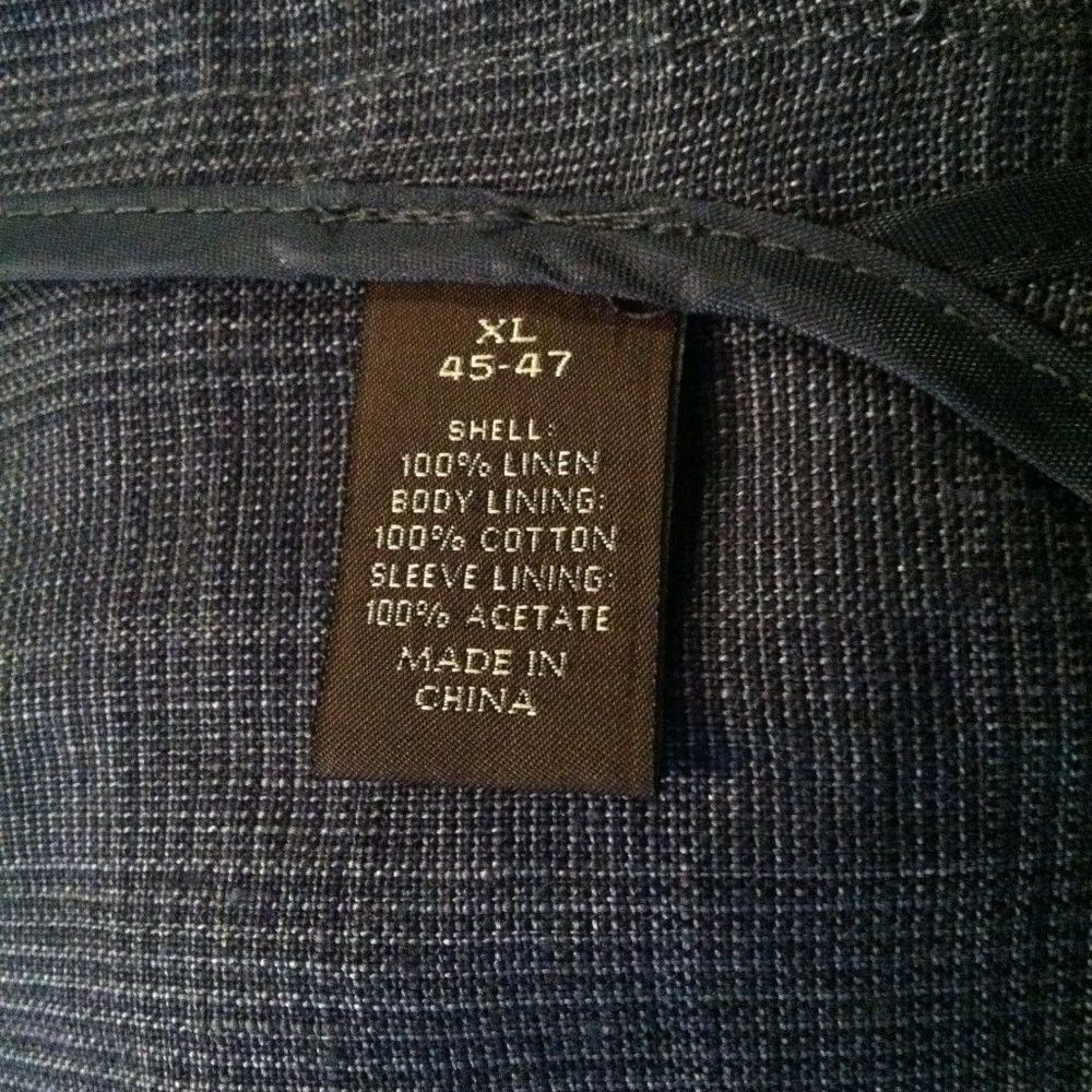 Tasso Elba TASSO ELBA MENS NEW BLUE 100%LINEN SPORT COAT BLAZER XL Size US XL / EU 56 / 4 - 10 Thumbnail