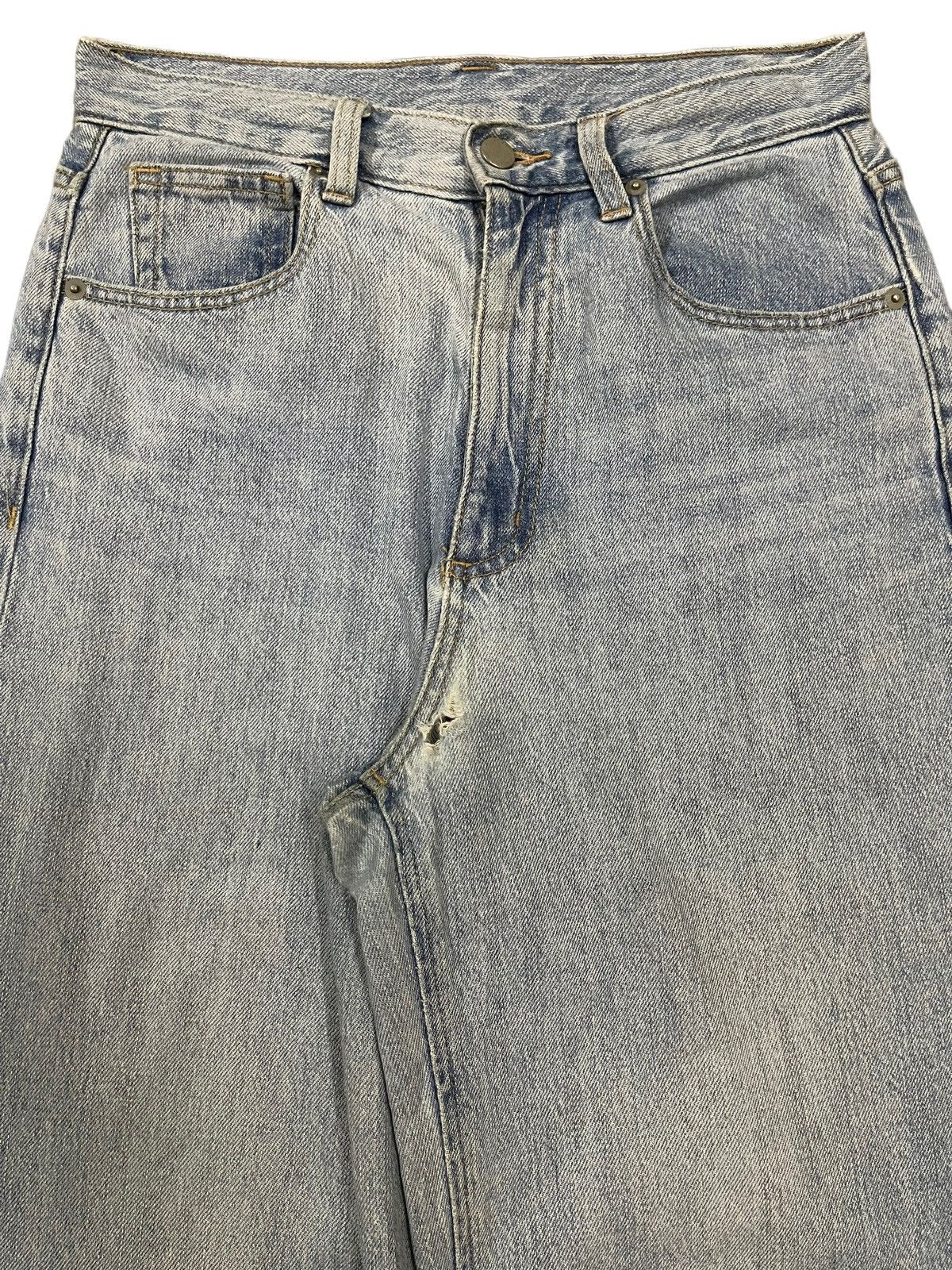GU Vintage Japanese GU Blue Wash Style Baggy Jeans Size US 29 - 4 Thumbnail