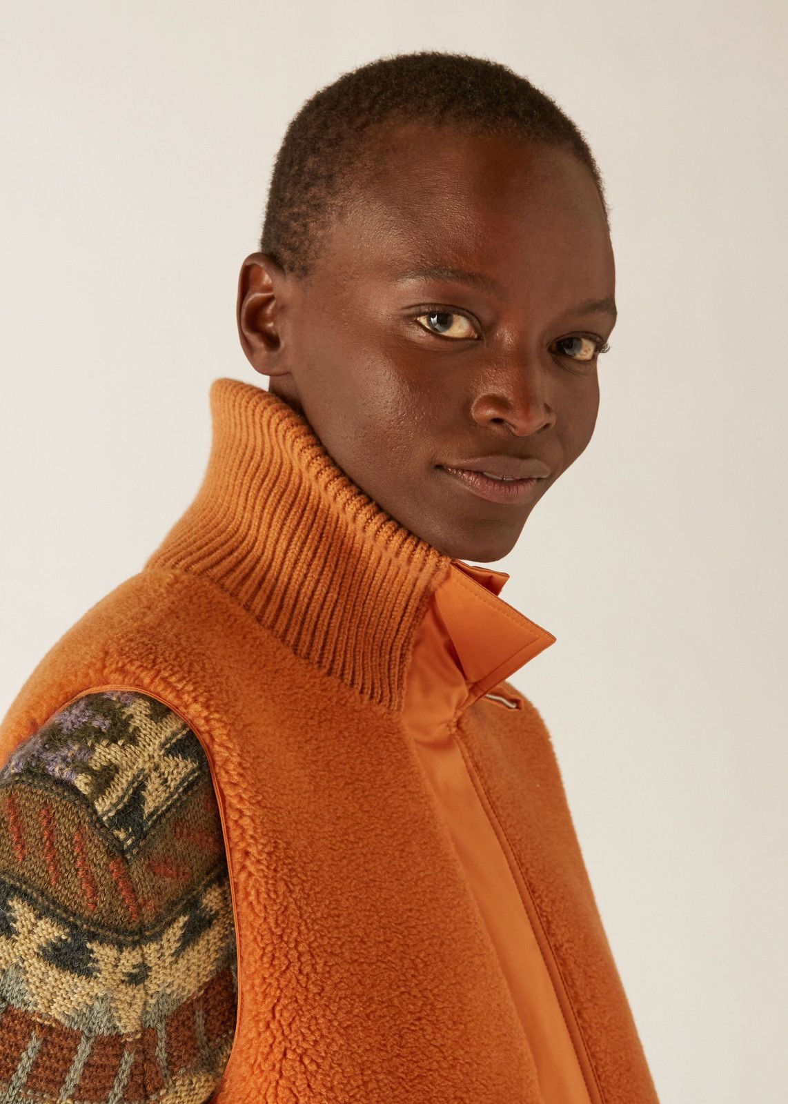 Loro Piana o1srvl11e1124 Reversible Gilet in Orange Size M / US 6-8 / IT 42-44 - 3 Thumbnail