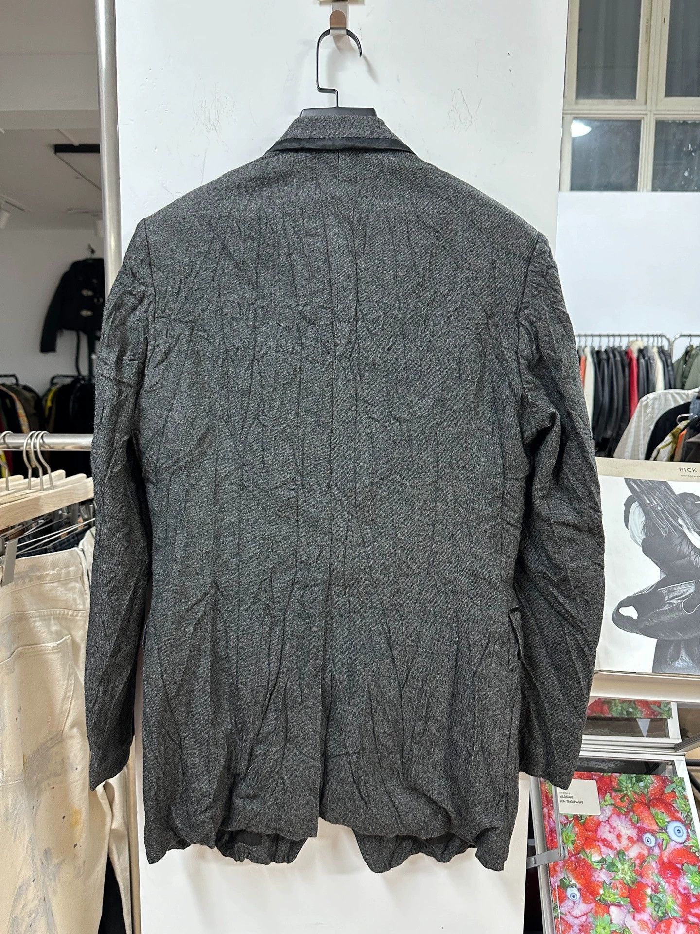 Yohji Yamamoto Yohji Yamamoto Y's Men's Pleated Wool Silk Trim Blazer Size US L / EU 52-54 / 3 - 4 Thumbnail