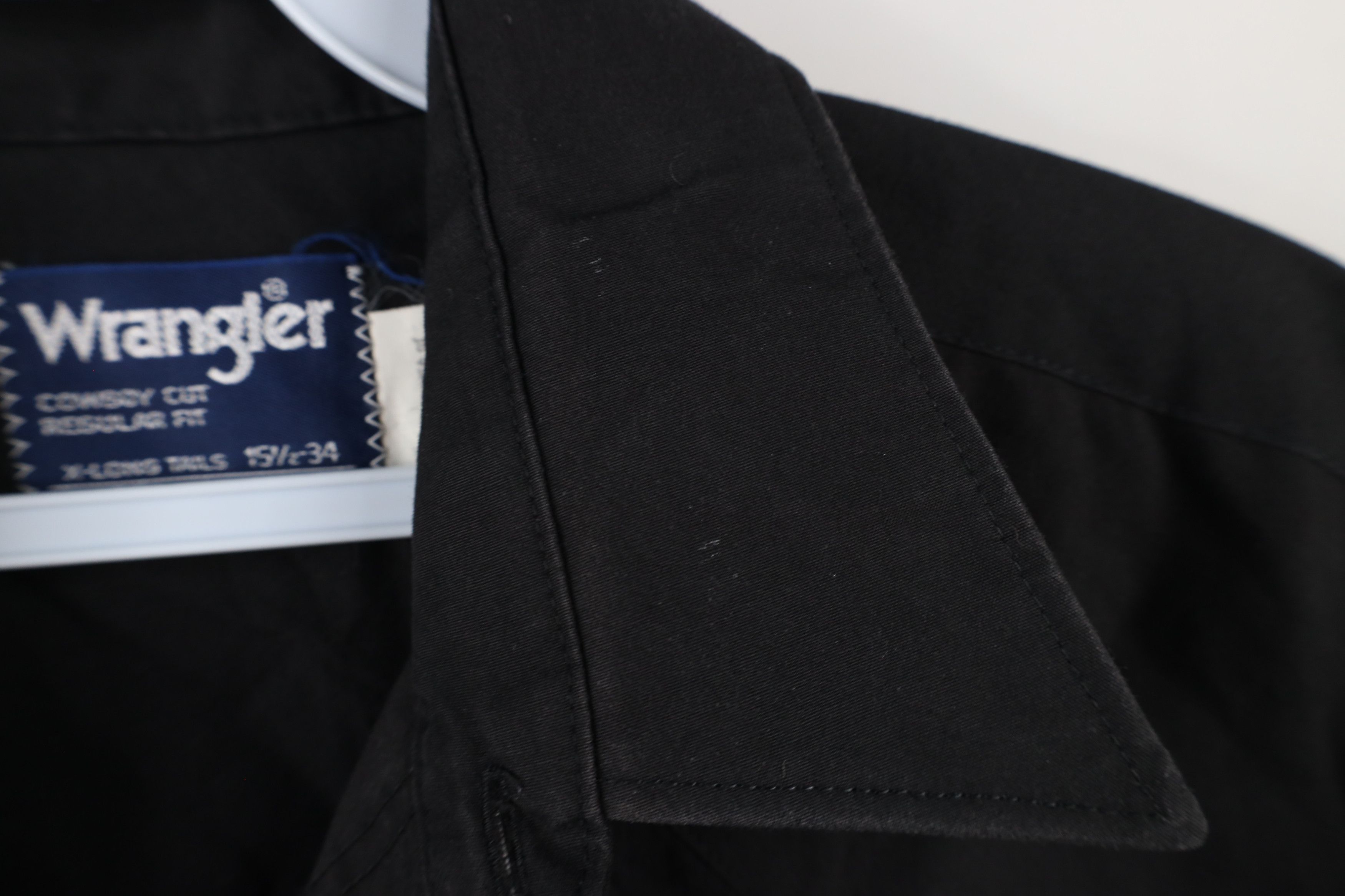 Vintage × Wrangler Vintage 90s Wrangler Western Snap Button Shirt Black USA Size US M / EU 48-50 / 2 - 5 Thumbnail