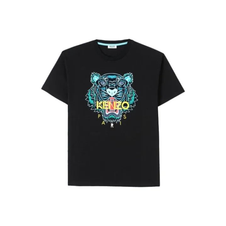 Kenzo Kenzo Black Tiger Graphic Short Sleeve T-Shirt 0079 Size XL / US 12-14 / IT 48-50 - 1 Thumbnail