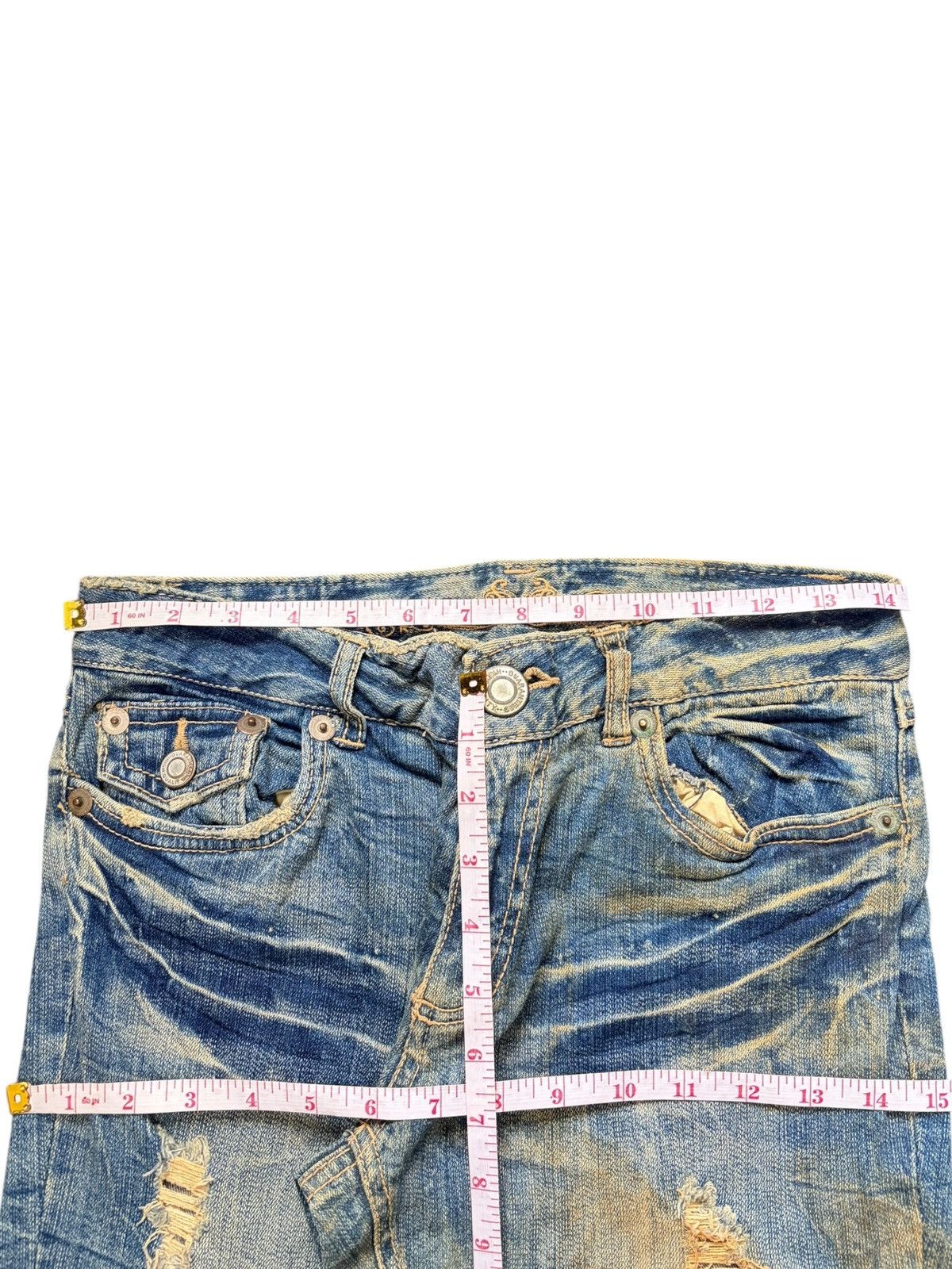 Hysteric Glamour Vintage Japanese Brand Distress Low Rise Flare Jeans Size 28" / US 6 / IT 42 - 6 Thumbnail