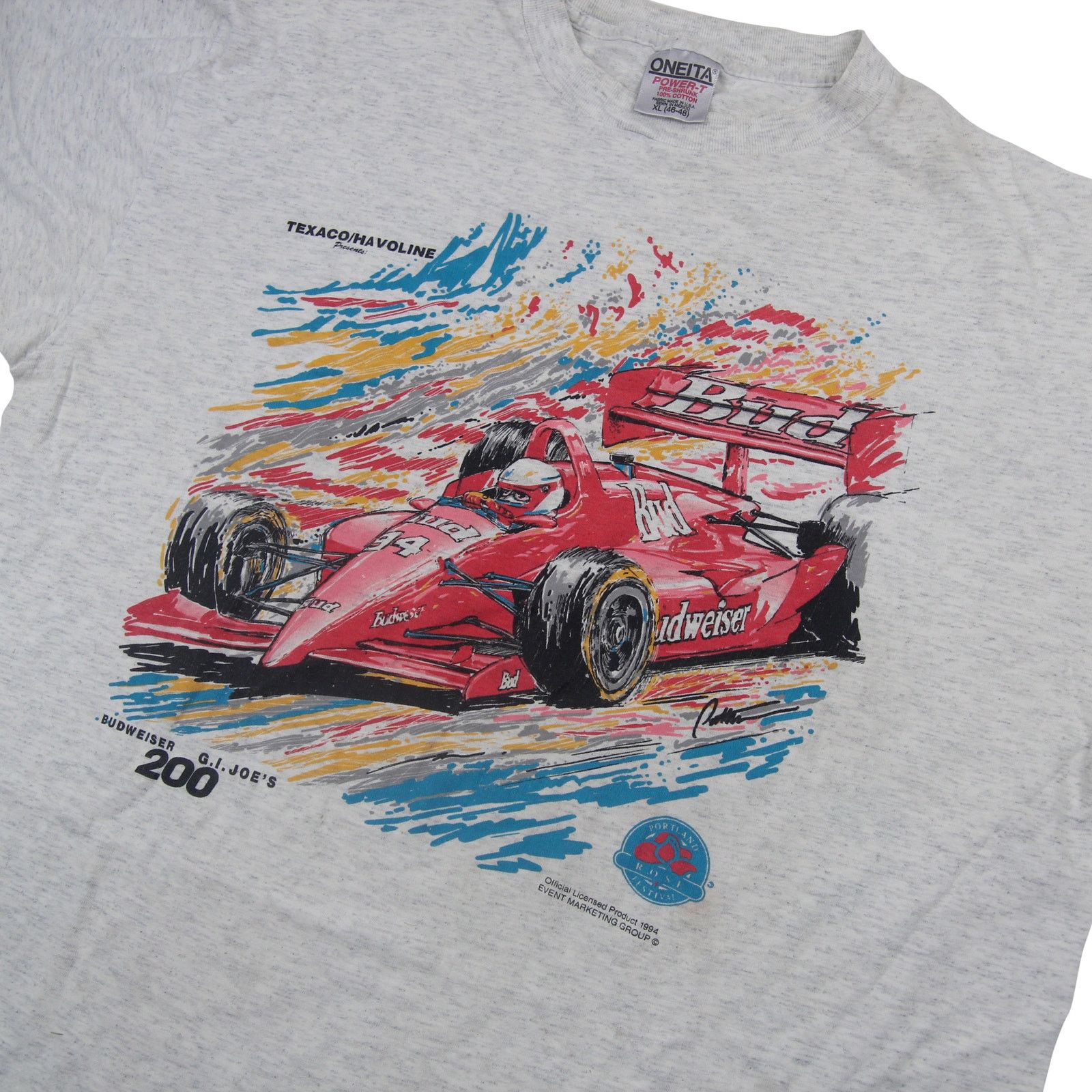 Budweiser × Vintage Vintage Budweiser G.I. Joe 200 Indie Racing Graphic T Shirt Size US XL / EU 56 / 4 - 2 Thumbnail