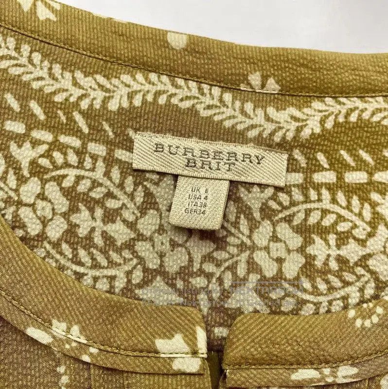 Burberry Burberry Yellow Silk Dress for Women. Size XS / US 0-2 / IT 36-38 - 4 Thumbnail