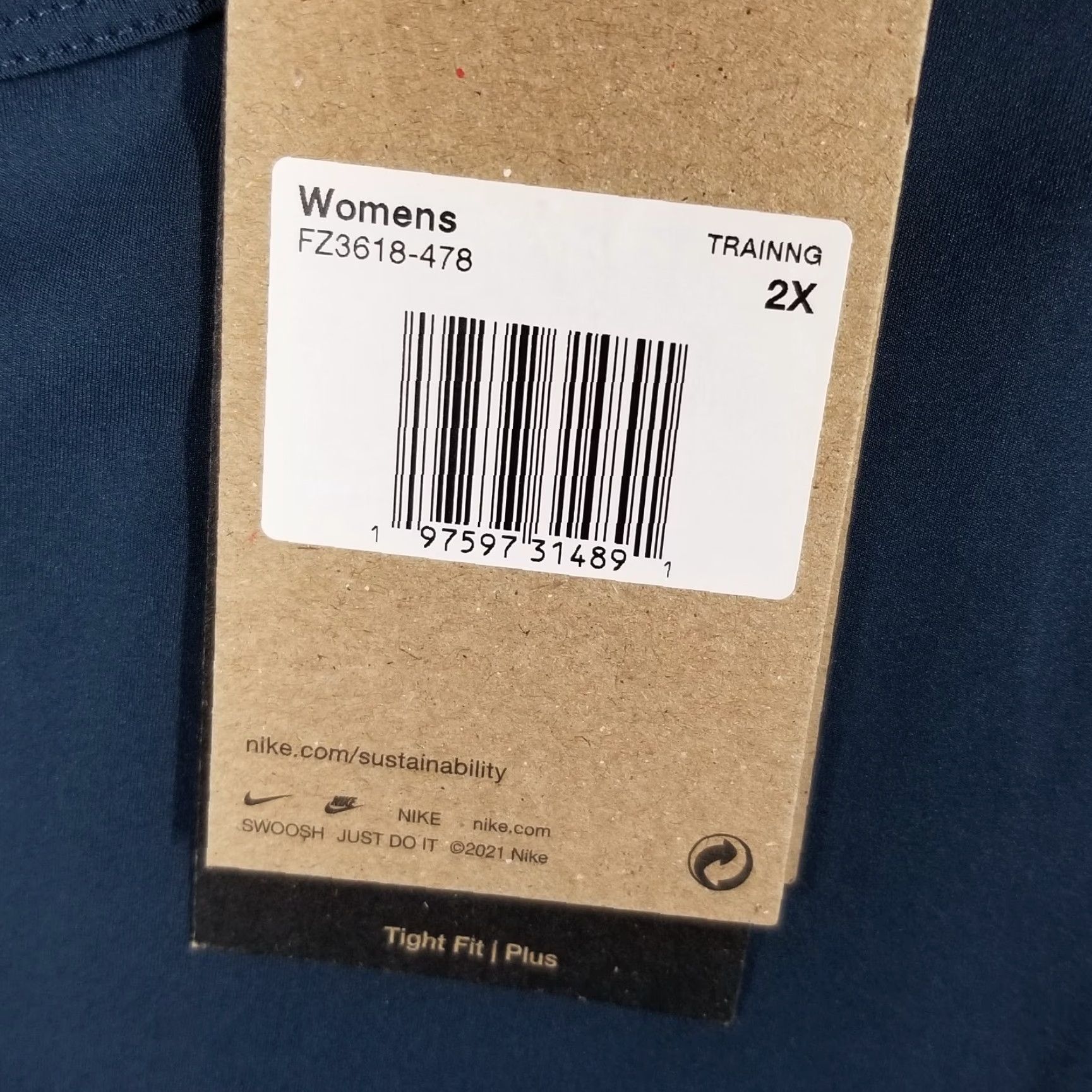 Nike Nike Pro Tank Women 2X Cropped Sleeveless Athletic Top Dri-FIT Armory Blue Plus Size Size XXL / US 16-18 / IT 52-54 - 2 Thumbnail