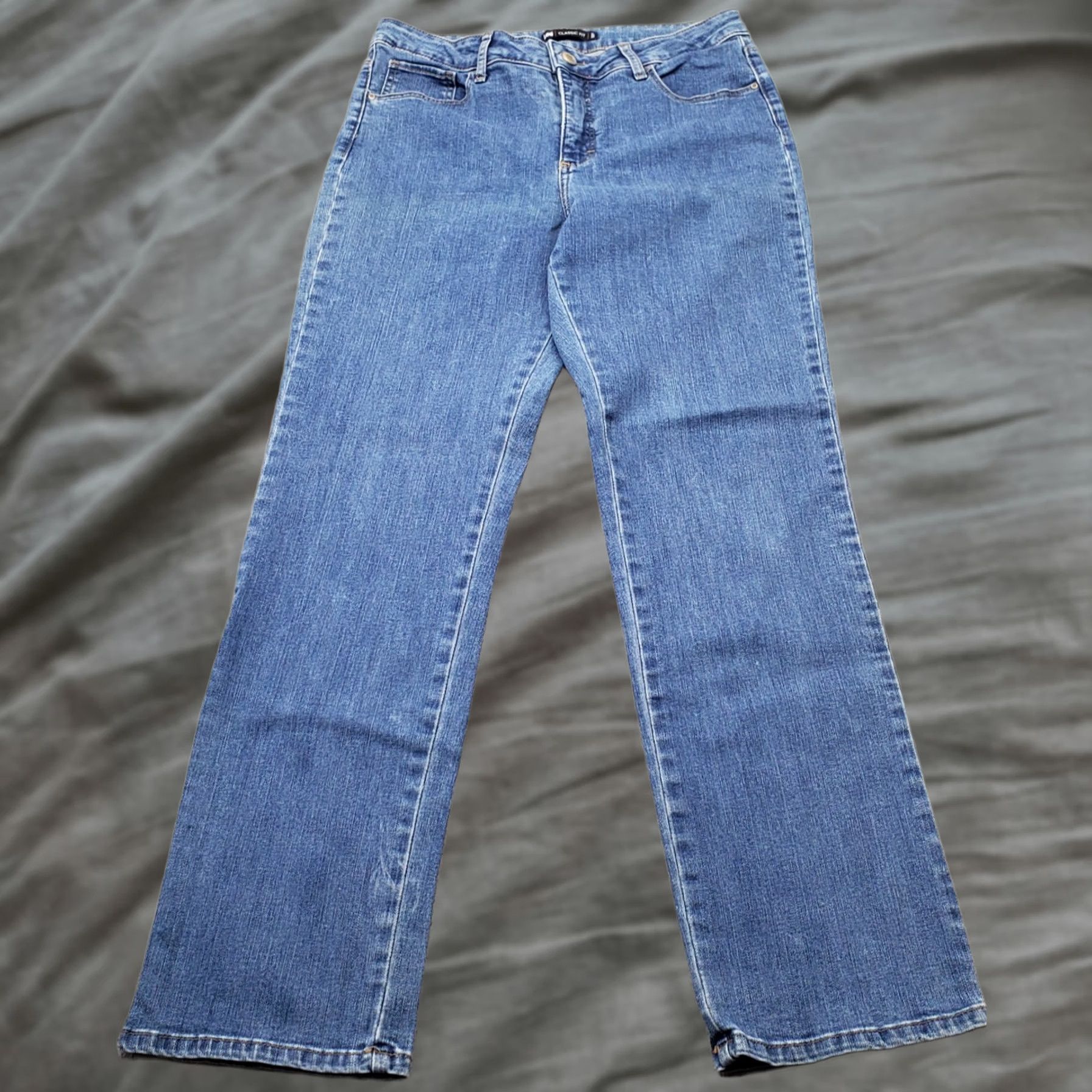 Lee Lee Jeans Womens 12 Jeans Blue Denim Stretch Classic Fit Boho Streetwear Straight Leg - Size 12 Womens Blue Denim Jeans Size 34" / US 12 / IT 48 - 1 Thumbnail