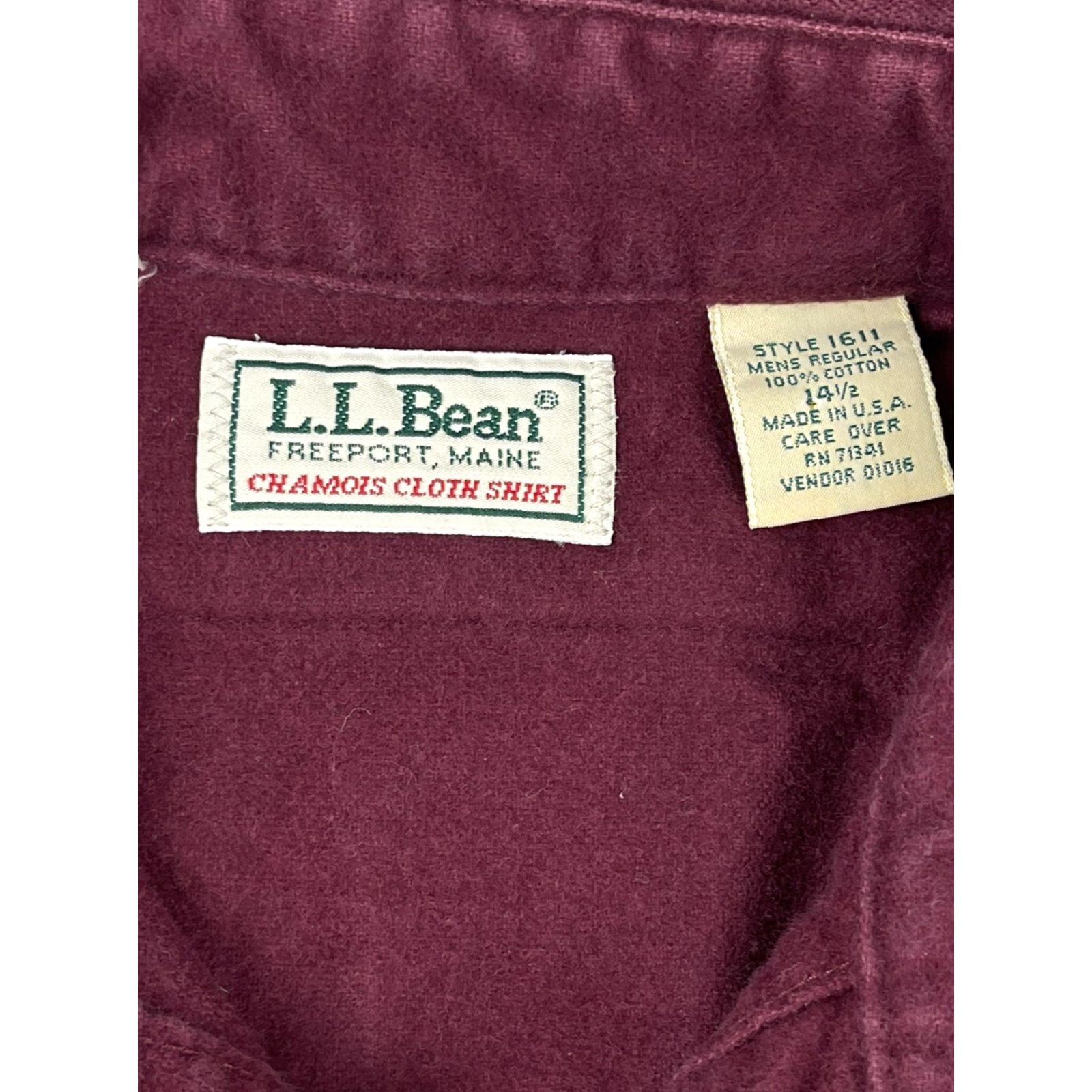 Vintage VINTAGE L.L. Bean Shirt Chamois Flannel 90s USA Red Blue Button-Up Collared Long Sleeve M Regular Adults Unisex Mens Womens Size US M / EU 48-50 / 2 - 2 Thumbnail