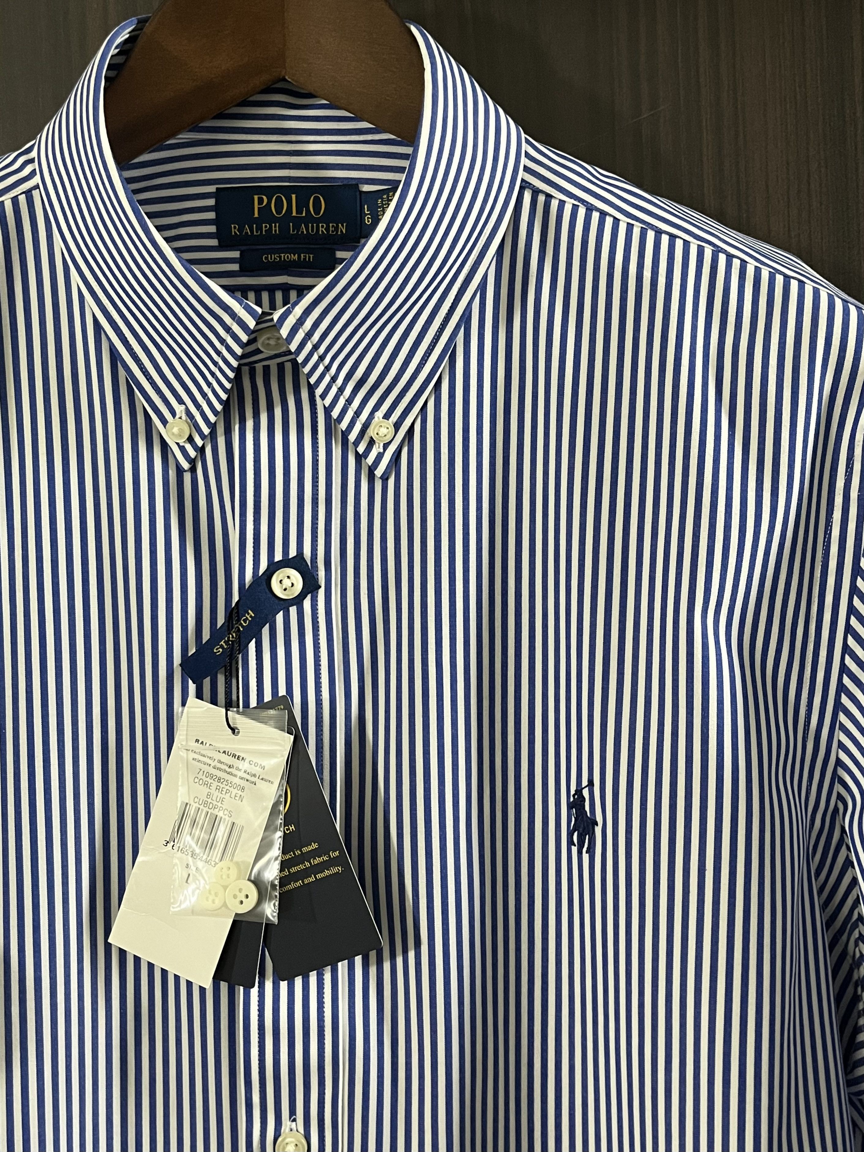Polo Ralph Lauren Polo Ralph Lauren Custom Fit Stretch Poplin Shirt Size US L / EU 52-54 / 3 - 1 Thumbnail