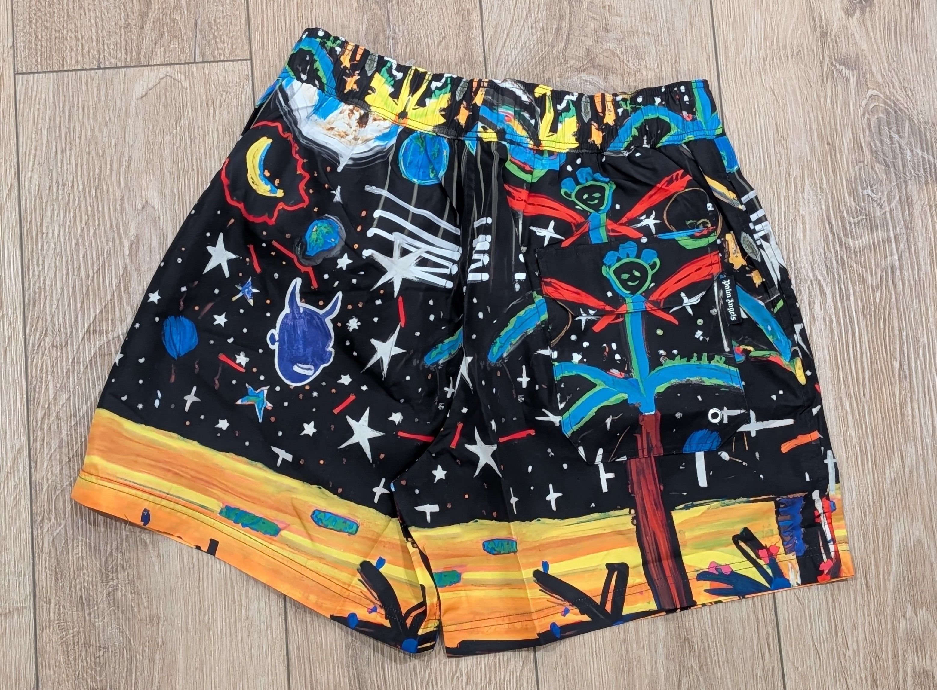Palm Angels Palm Angels Starry Night Swim Shorts Trunks Black Multi S Size US 30 / EU 46 - 3 Thumbnail