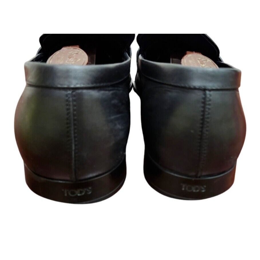 Tod's Tod's Black Leather Slip On Penny Loafers Dress Shoes Size US 10 / EU 43 - 8 Thumbnail