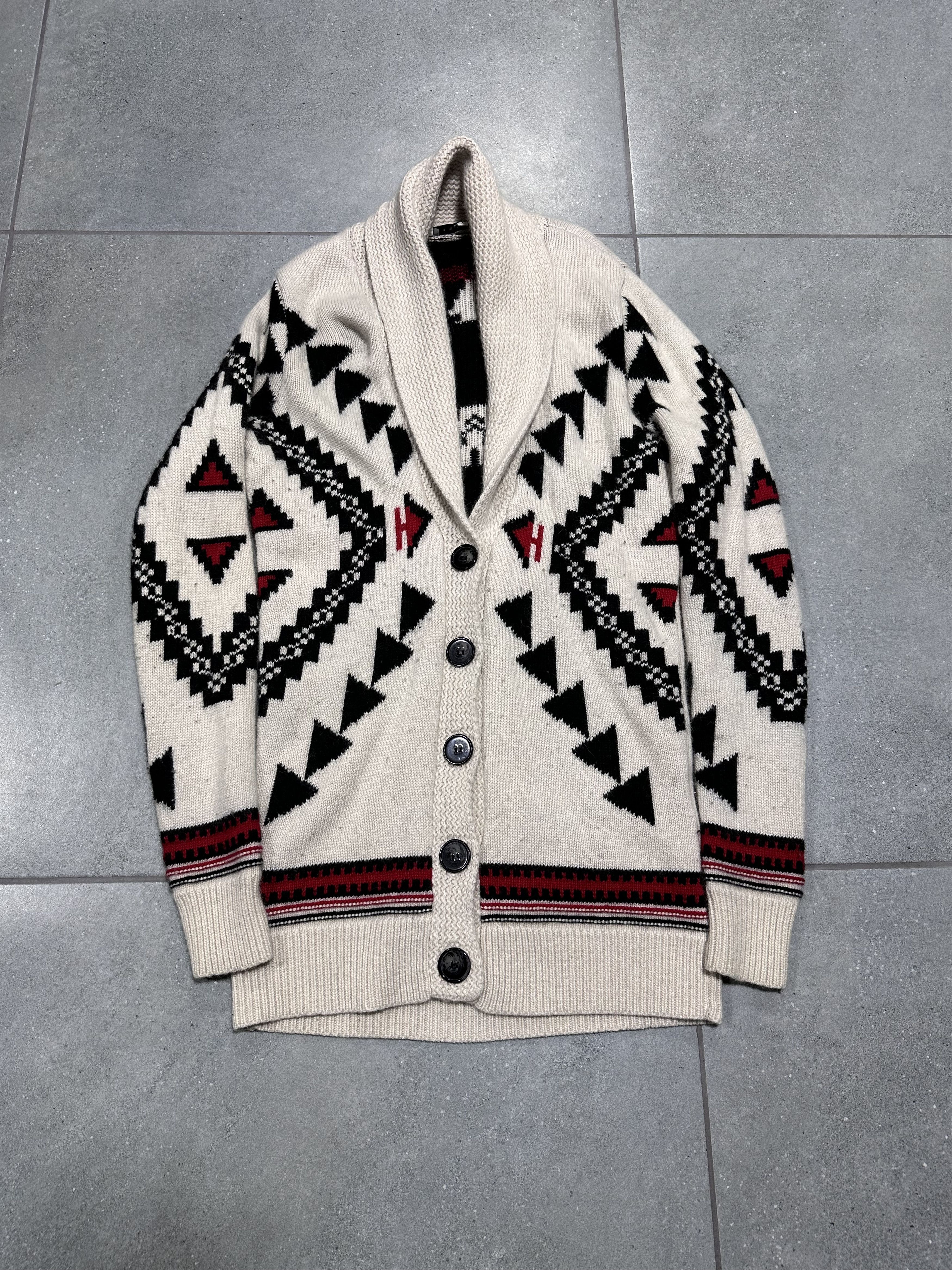image of Vintage Sandro Wool-Cashmere Knit in Beige, Women's (Size Small)