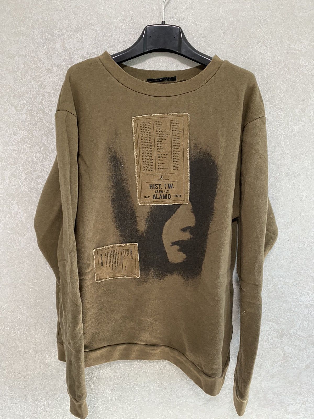 Pre-owned Raf Simons X Vintage Aw05 Raf Simons Alamo History Of My World Patchwork Crewneck