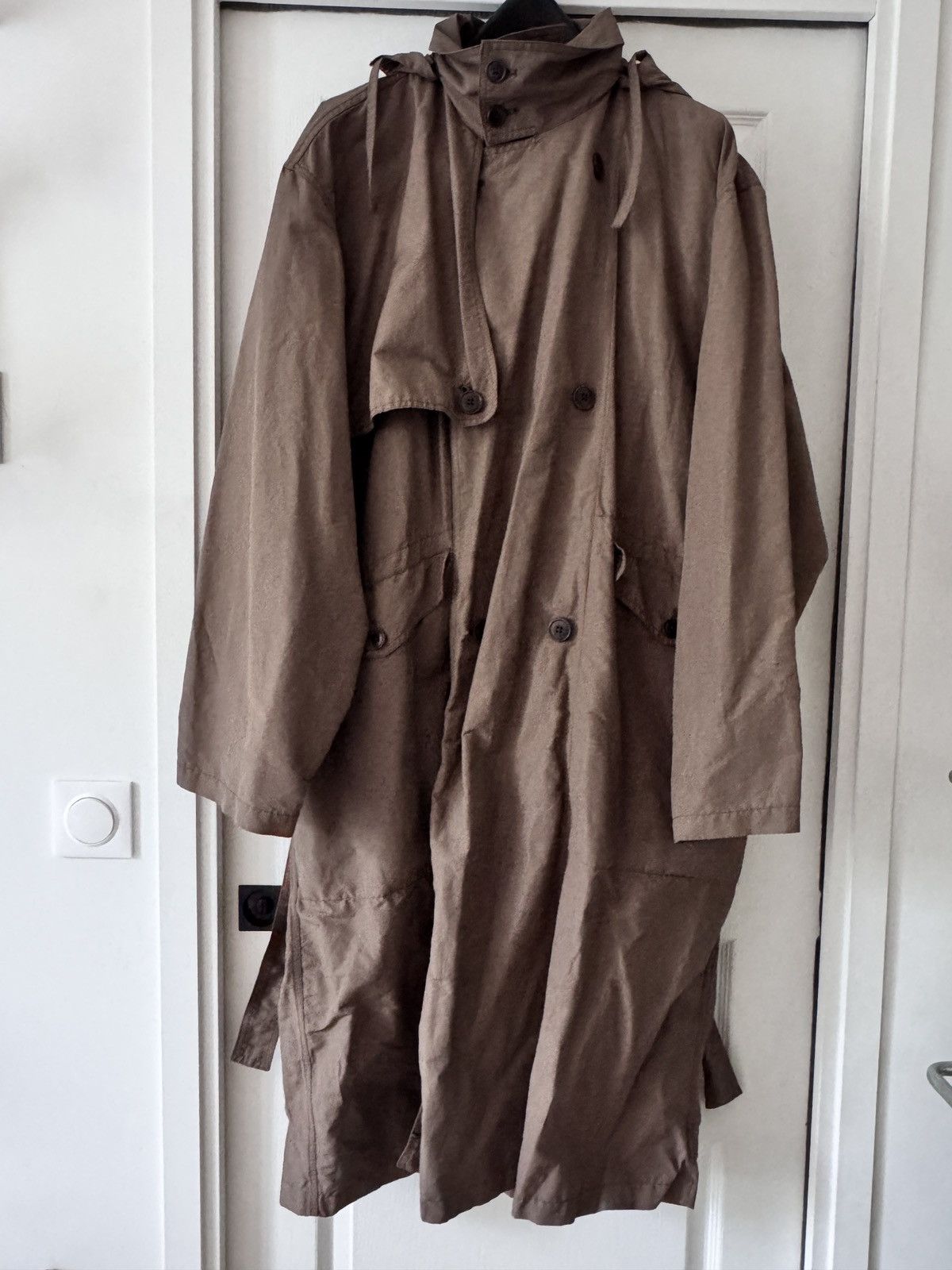 Lemaire Lemaire Hooded Trench Coat – Brown – Size M Size US M / EU 48-50 / 2 - 1 Thumbnail