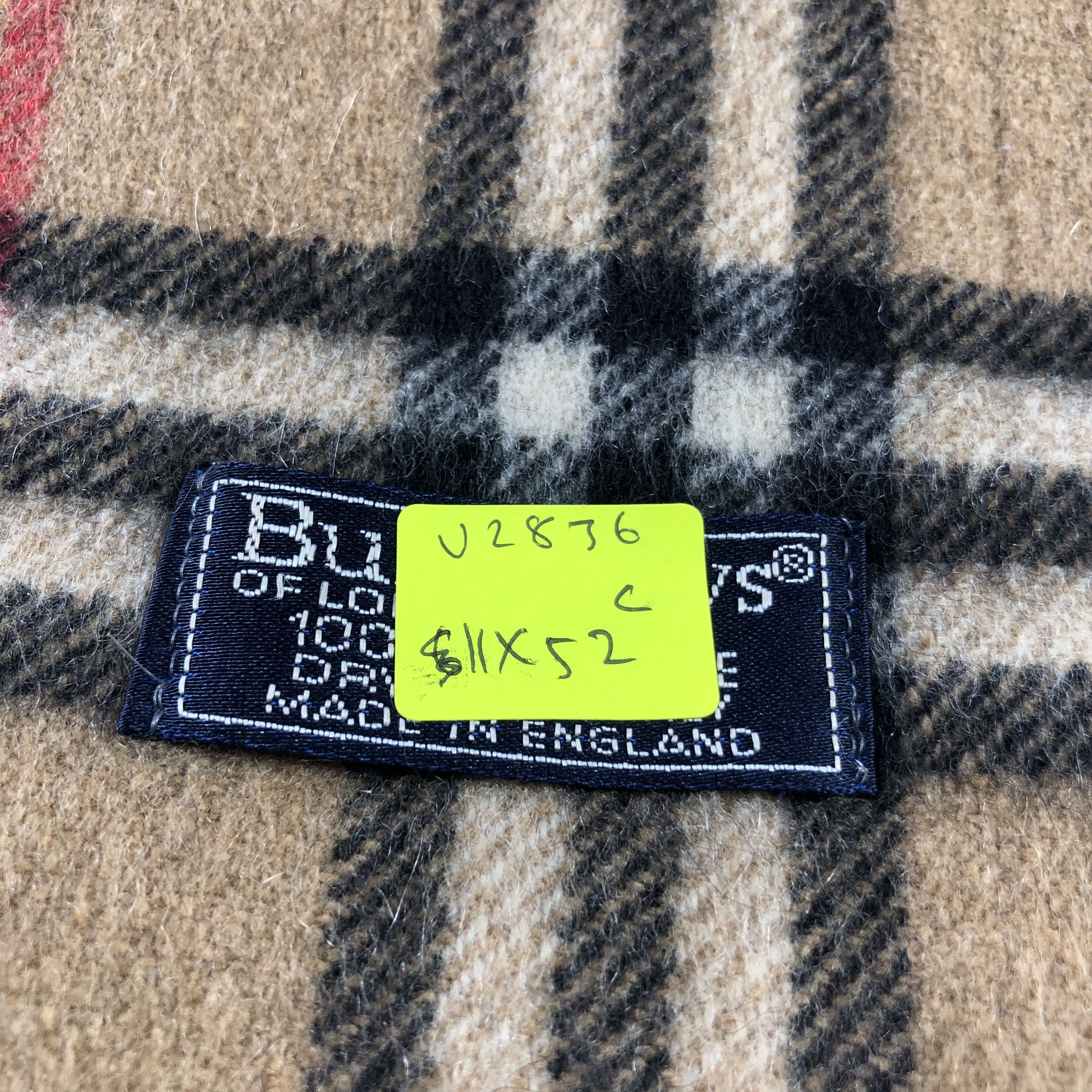 Burberry Burberry Tan Nova Check Cashmere Scarf Muffler V2836 Size ONE SIZE - 6 Thumbnail