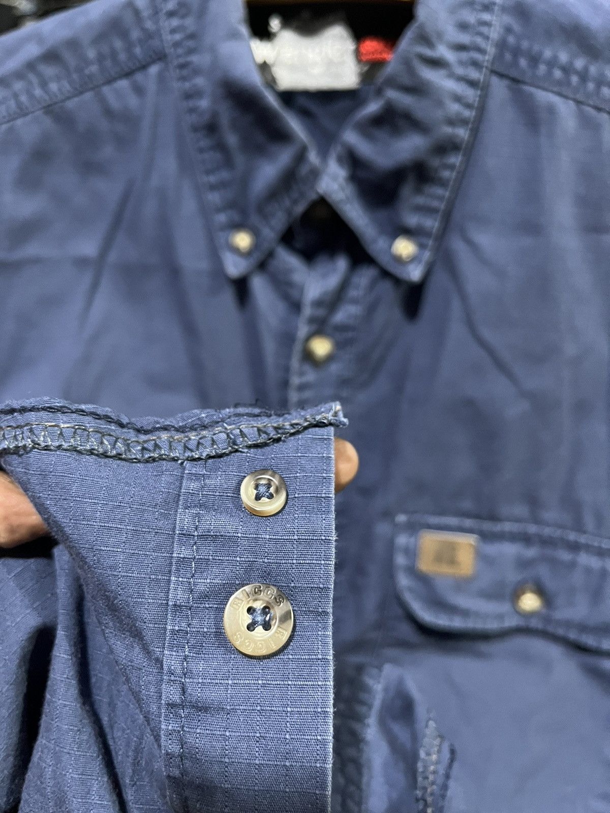 Vintage Wrangler Riggs Workwear Shirt Logo Size US M / EU 48-50 / 2 - 4 Thumbnail