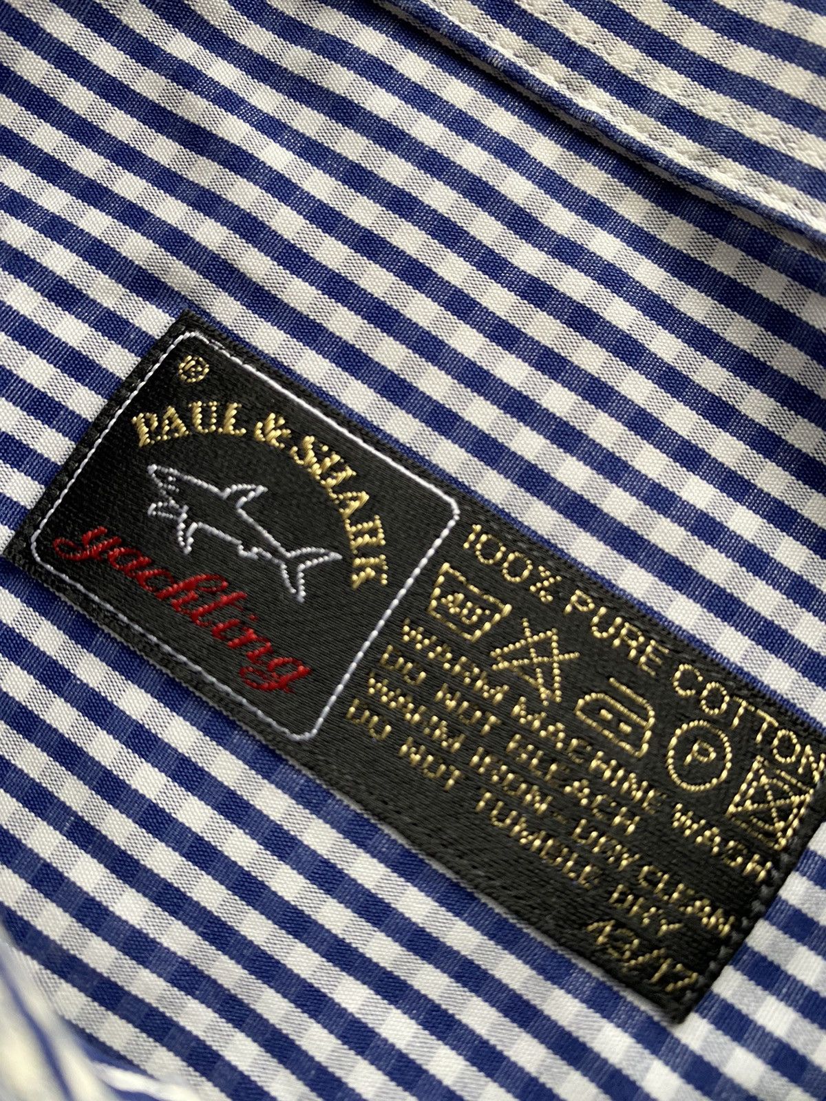 Paul & Shark Paul & Shark Yachting Geometric Shirt Button Made in Italy Size US XL / EU 56 / 4 - 7 Thumbnail