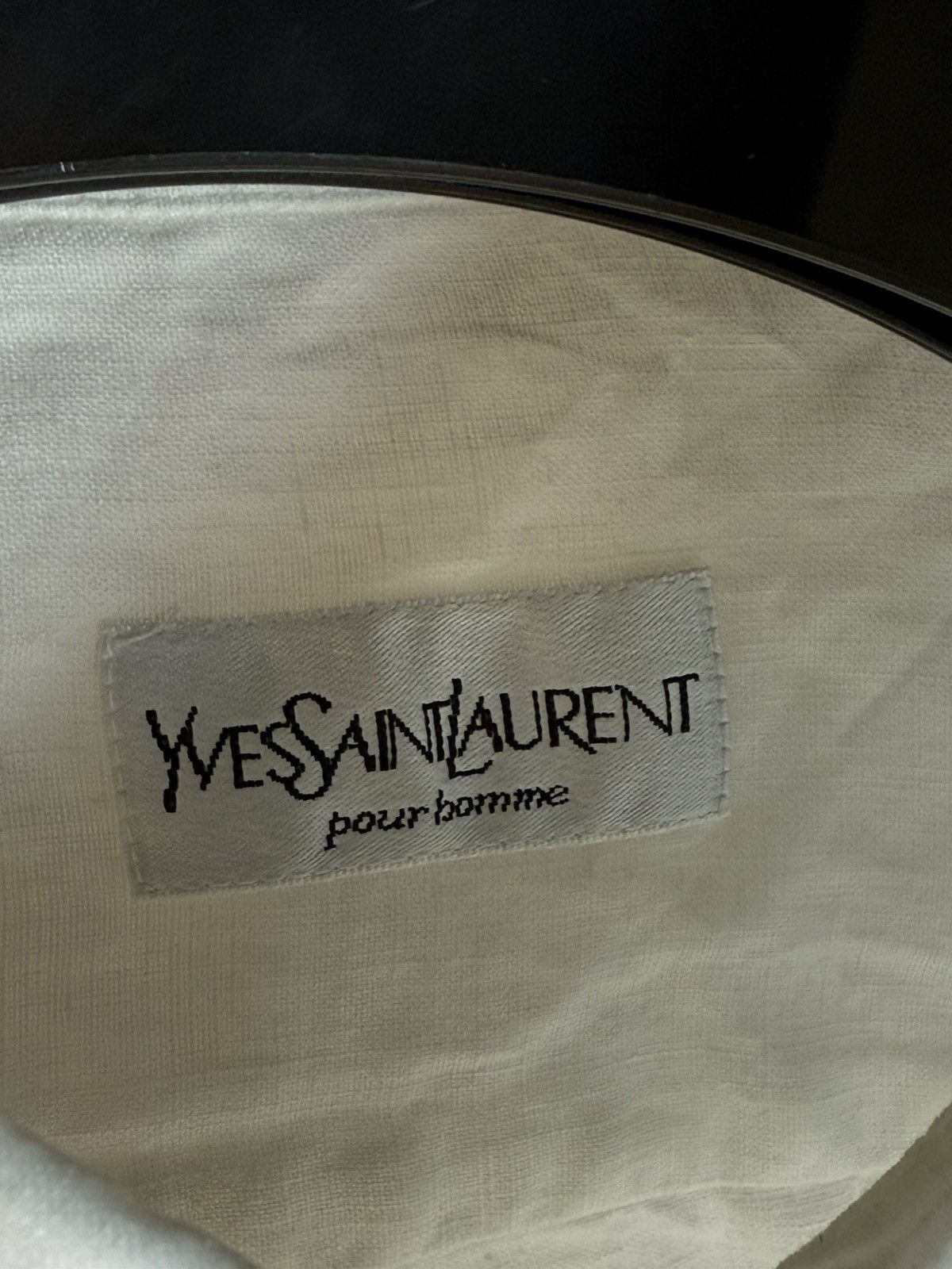 Yves Saint Laurent 100% Linen YSL Shirt White Button Up Size US L / EU 52-54 / 3 - 4 Thumbnail
