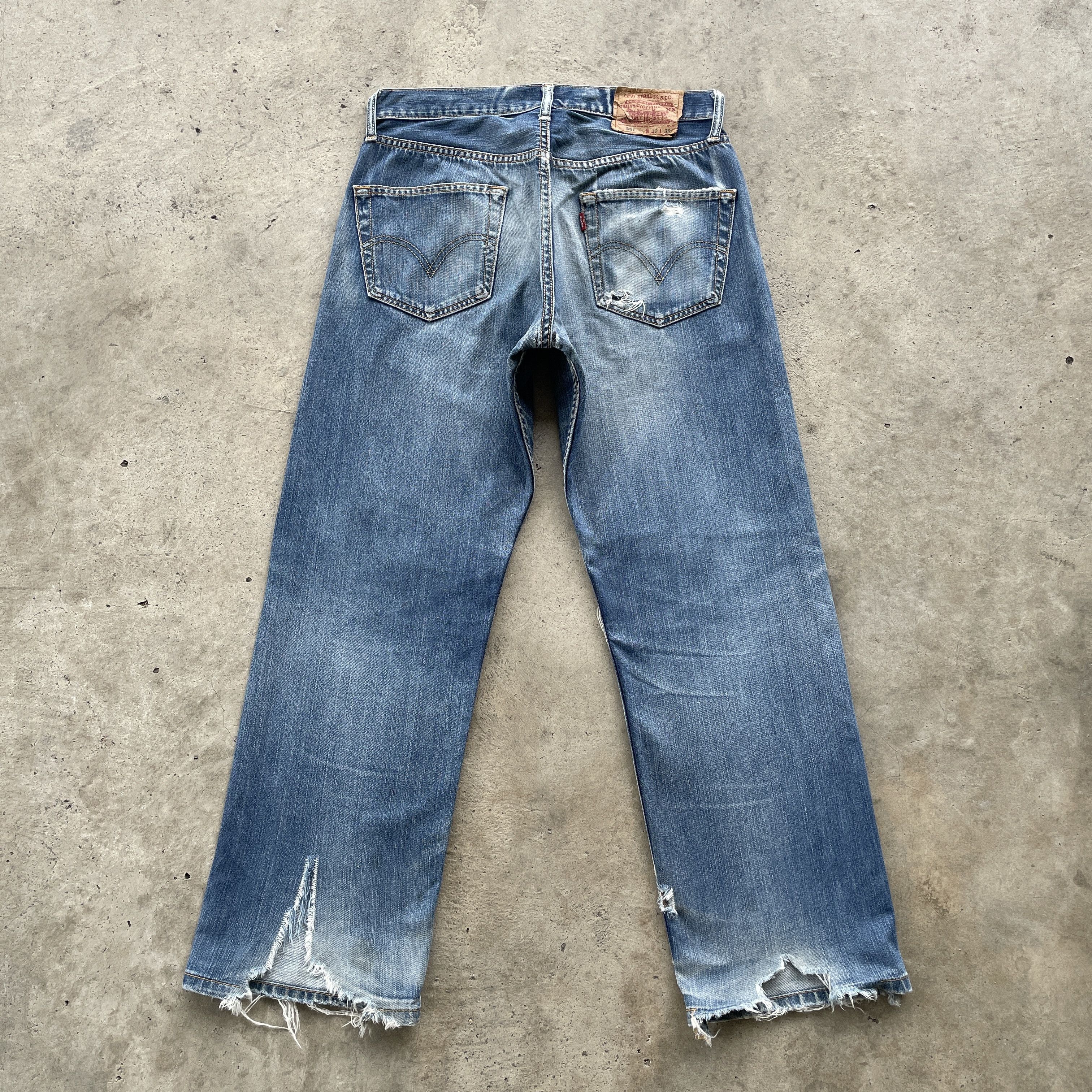 Levi's W31💥 Vintage Levi’s 501 Faded Jeans Distressed Denim Pants Size US 31 - 16 Thumbnail