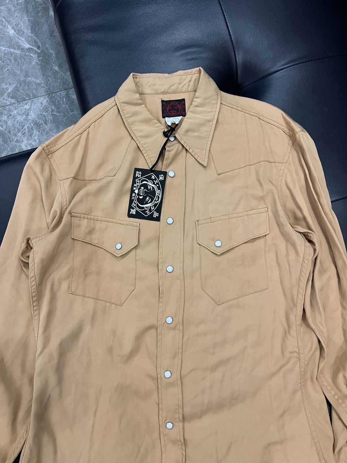 Evisu Evisu Turquoise Snap Button Shirt Size US XXS / EU 40 - 2 Thumbnail
