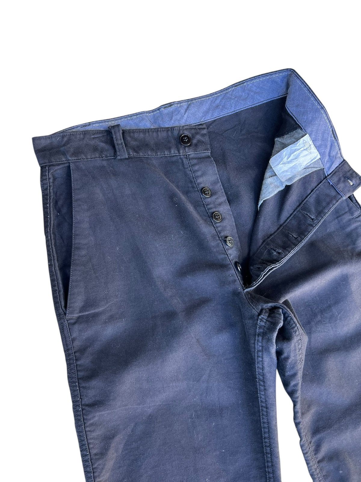 Danton × Vintage Vintage Danton France Moleskin Cotton Wide Leg Work Pant Size US 31 - 7 Thumbnail