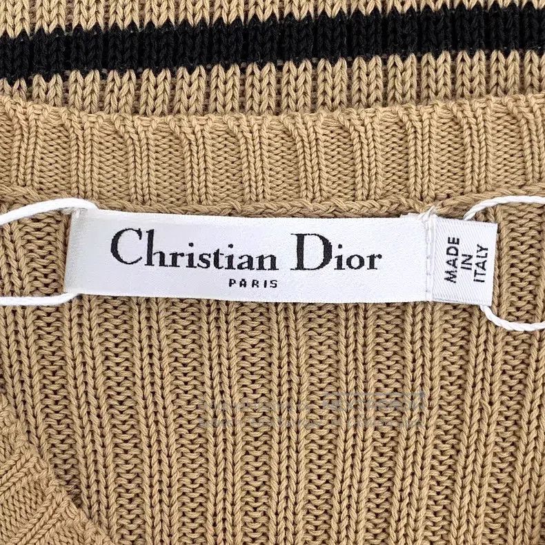 Dior Dior Dark brown logo letter striped cotton round-neck shor Size XXS / US 00 / IT 34 - 6 Thumbnail
