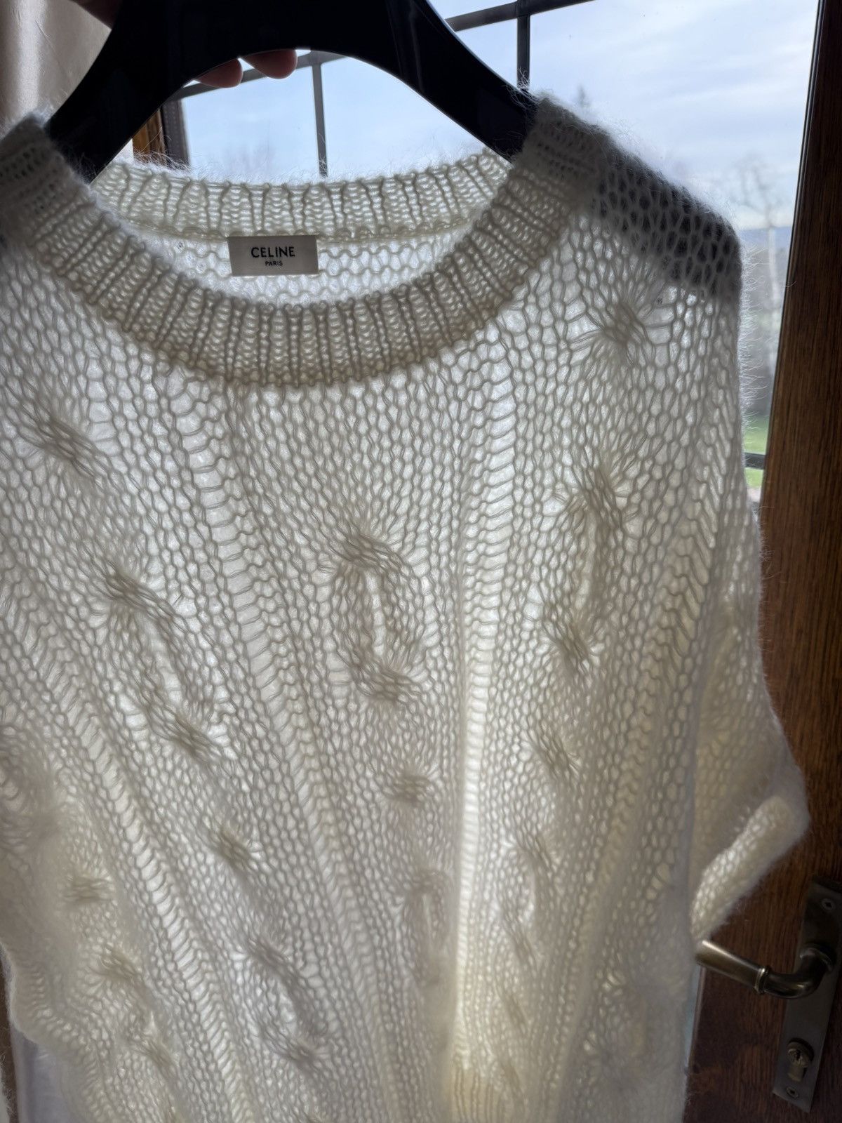 Celine $1.4k FW22 Celine boxy Aran sweater in mohair fisherman M Size US M / EU 48-50 / 2 - 14 Thumbnail