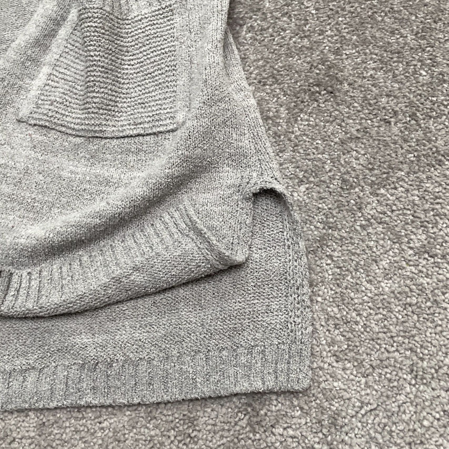 Vintage J-Vim Open-Knit Vest Sweater Womens One Size Gray Pockets Casual Vintage No, Sleeveless, Ramie, Breathable - Fall/Spring/Summer Women’s Vest Size ONE SIZE - 5 Thumbnail