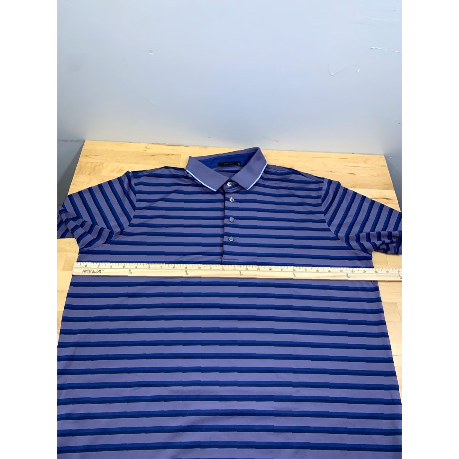 Vintage Polo Golf Shirt Mens XL Purple Striped Lightweight Breathable Stretch Golf Size US XL / EU 56 / 4 - 7 Thumbnail