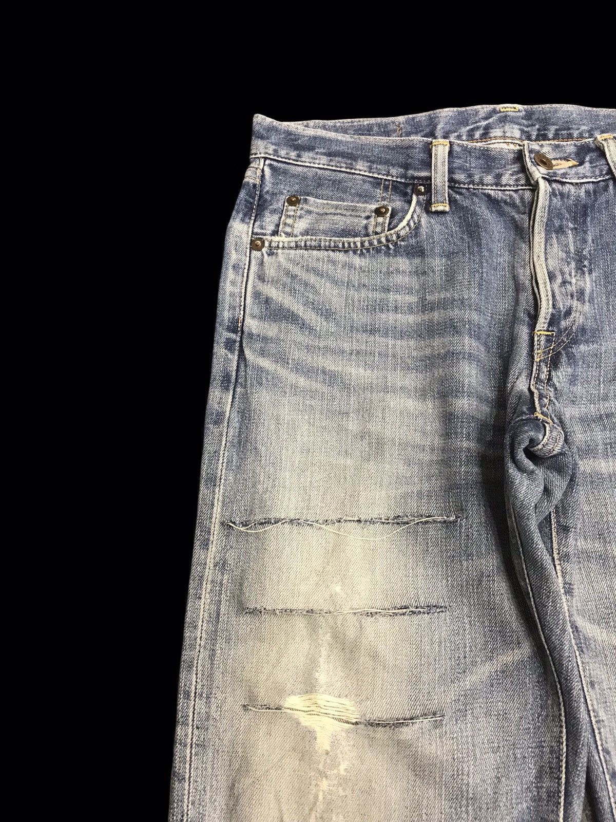 Edwin 💥THRASHED💥EDWIN Low Rize Selvedge Heavy Distrssed Denim F30 Size US 32 / EU 48 - 3 Thumbnail