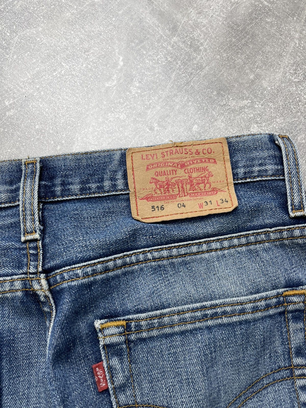 Levi's × Vintage Levi’s 516 Archives Blue Navy Flared Boot Cut Jeans Size US 32 / EU 48 - 5 Thumbnail