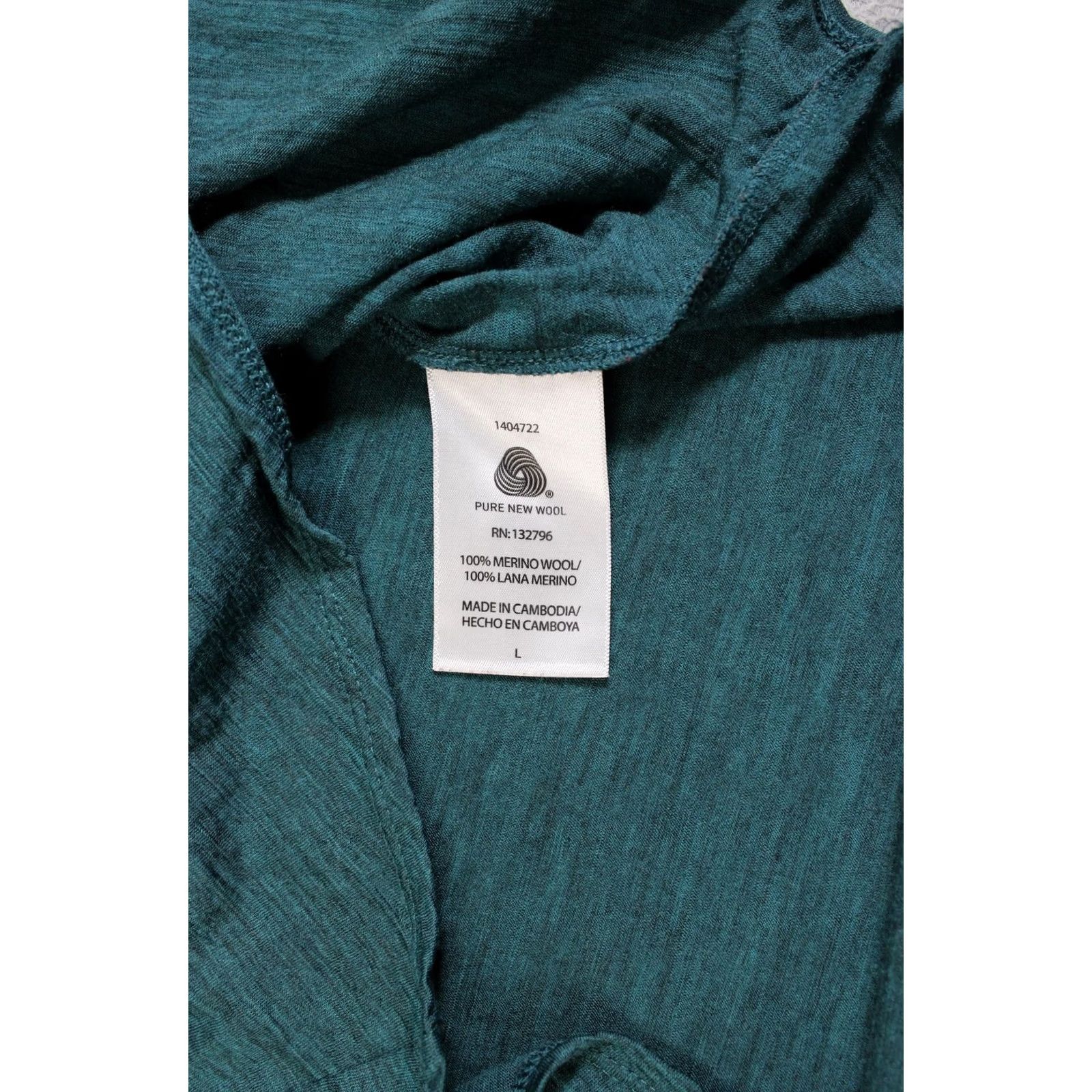 Layer 8 Segments Merino Wool Shirt Womens Large Green Long Sleeve Base Layer Outdoor Size L / US 10 / IT 46 - 4 Thumbnail
