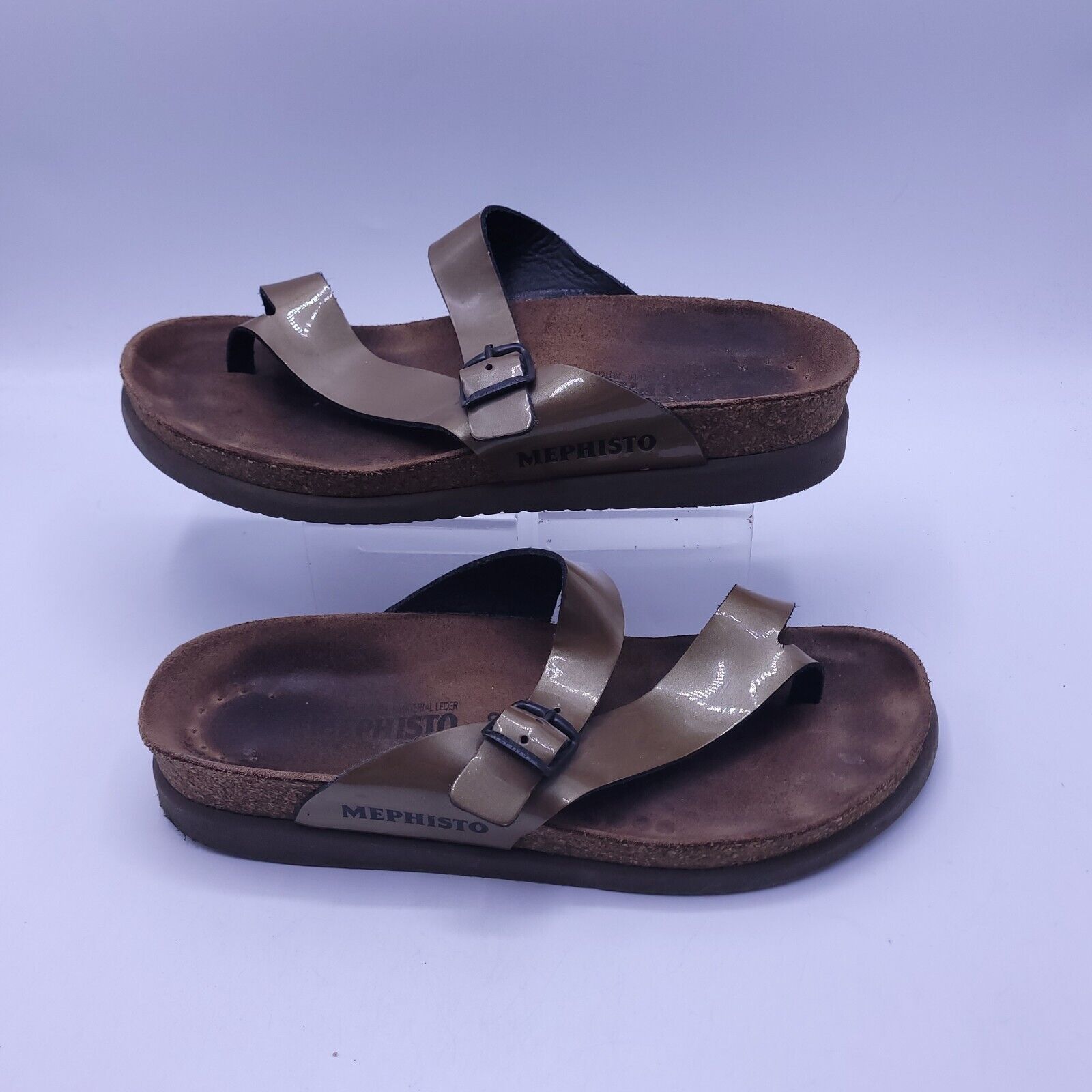 Mephisto Mephisto Slip On Leather Slide Sandal Womens Size 8 39 Brown Size US 8 / IT 38 - 6 Thumbnail