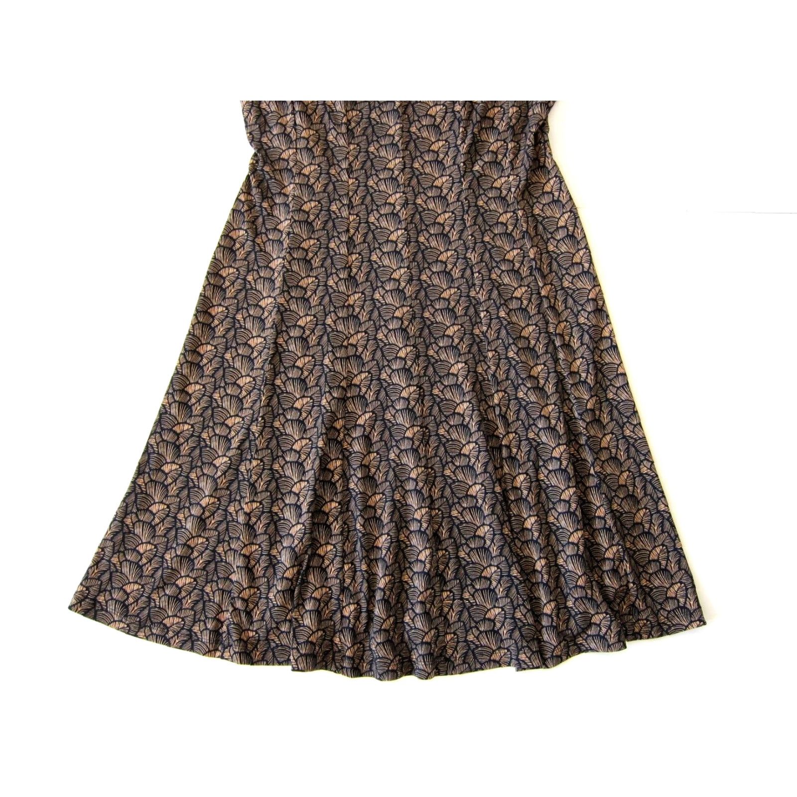 Vintage Connected Apparel Dress Black Floral Stretch Cap Sleeve A-Line Size 10 Size L / US 10 / IT 46 - 8 Thumbnail