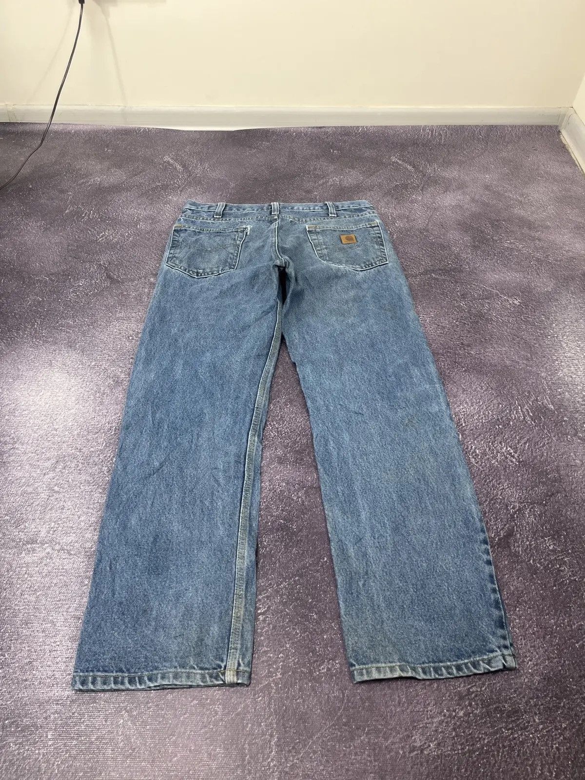 Carhartt × Vintage Vintage Carhartt Work Blue Denim American Hype Baggy Jeans Size US 34 / EU 50 - 3 Thumbnail