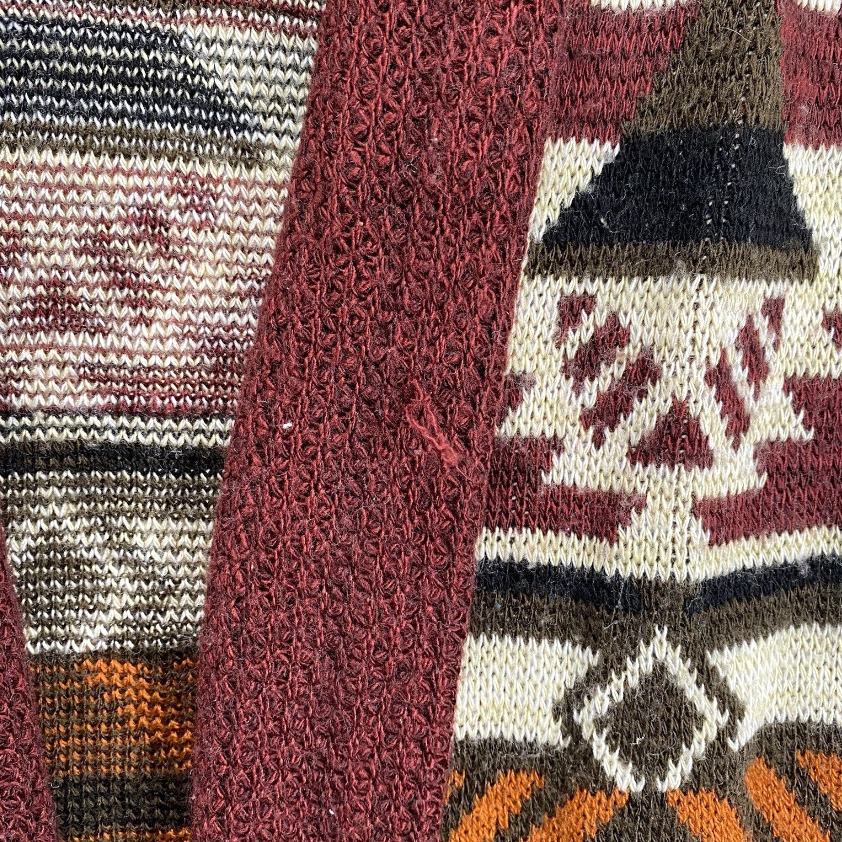 Vintage VINTAGE Daytrip Women's Kimono Vest Duster Coatigan Sleeveless Tribal Geometric Pattern Small Red Orange Casual Summer Spring Fall Women's Size S / US 4 / IT 40 - 7 Thumbnail
